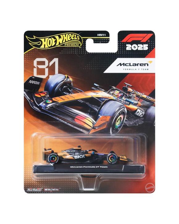 Hot Wheels Premium Formula 1 2025 McLaren Formula 1 Team #81 Oscar Piastri Diecast Vehicle