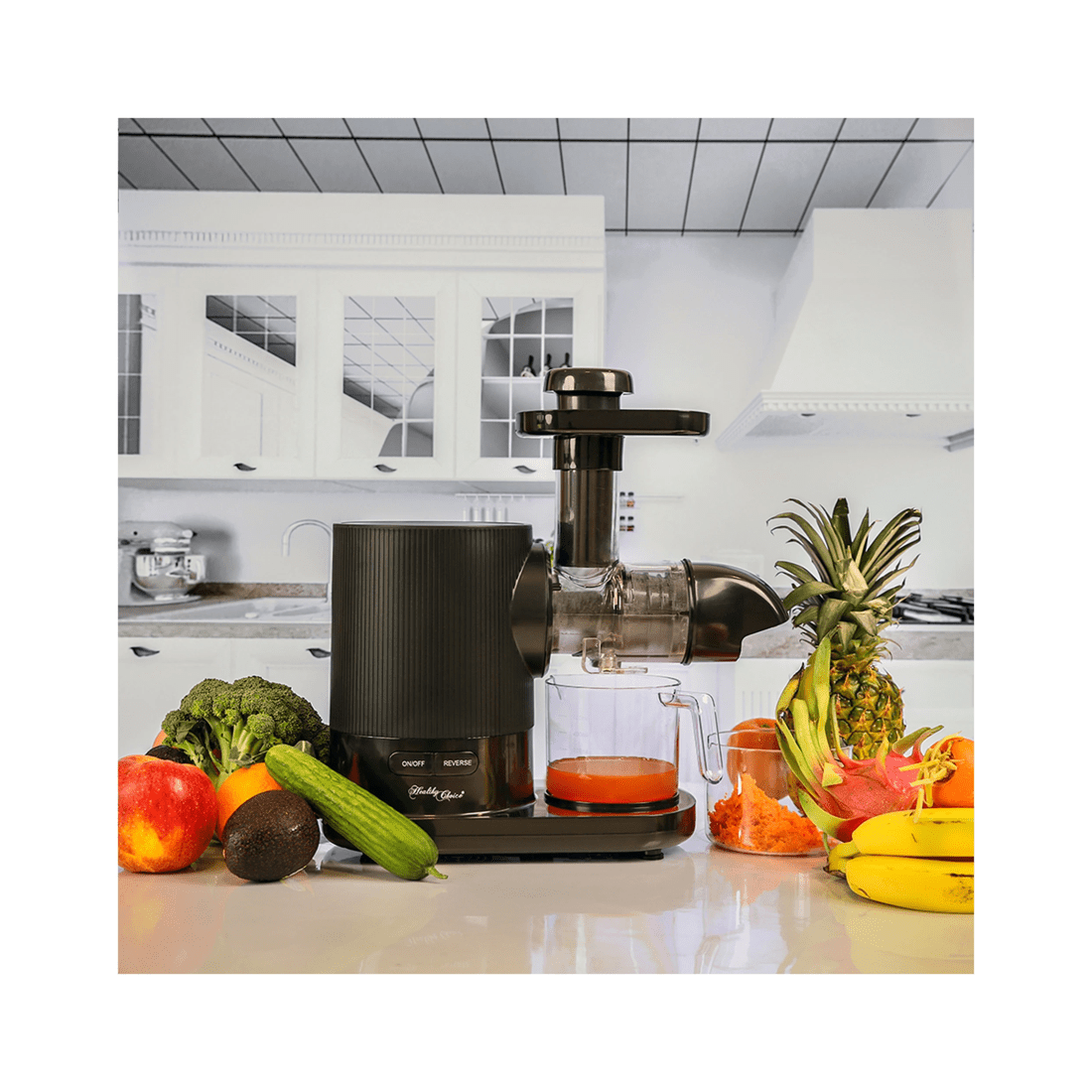 7 Lennox 36.5cm Cold Press Slow Juicer/fruit/juice Healthy Drink Maker 150w - Black, 7 of 9