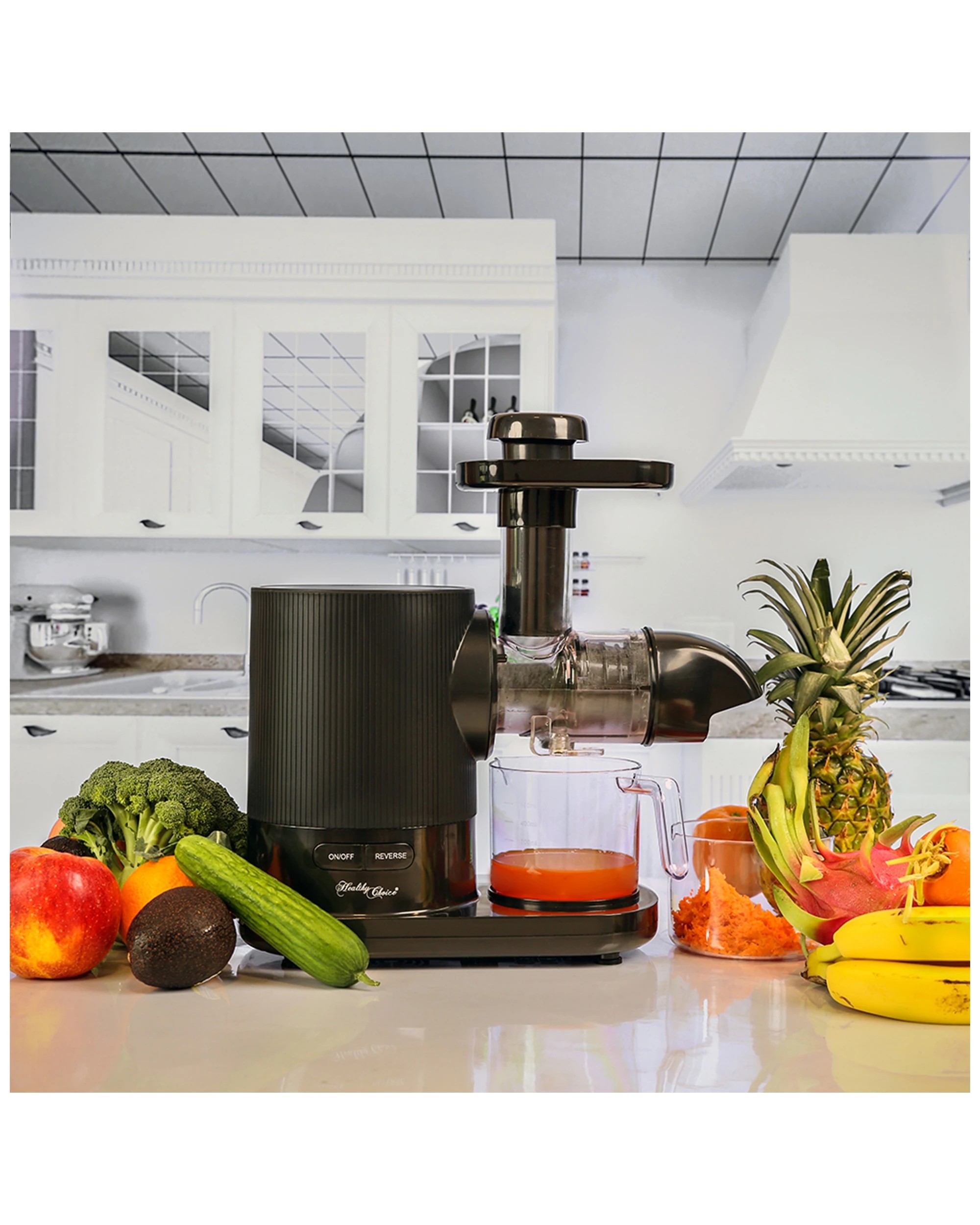 7 Lennox 36.5cm Cold Press Slow Juicer/fruit/juice Healthy Drink Maker 150w - Black, 7 of 9