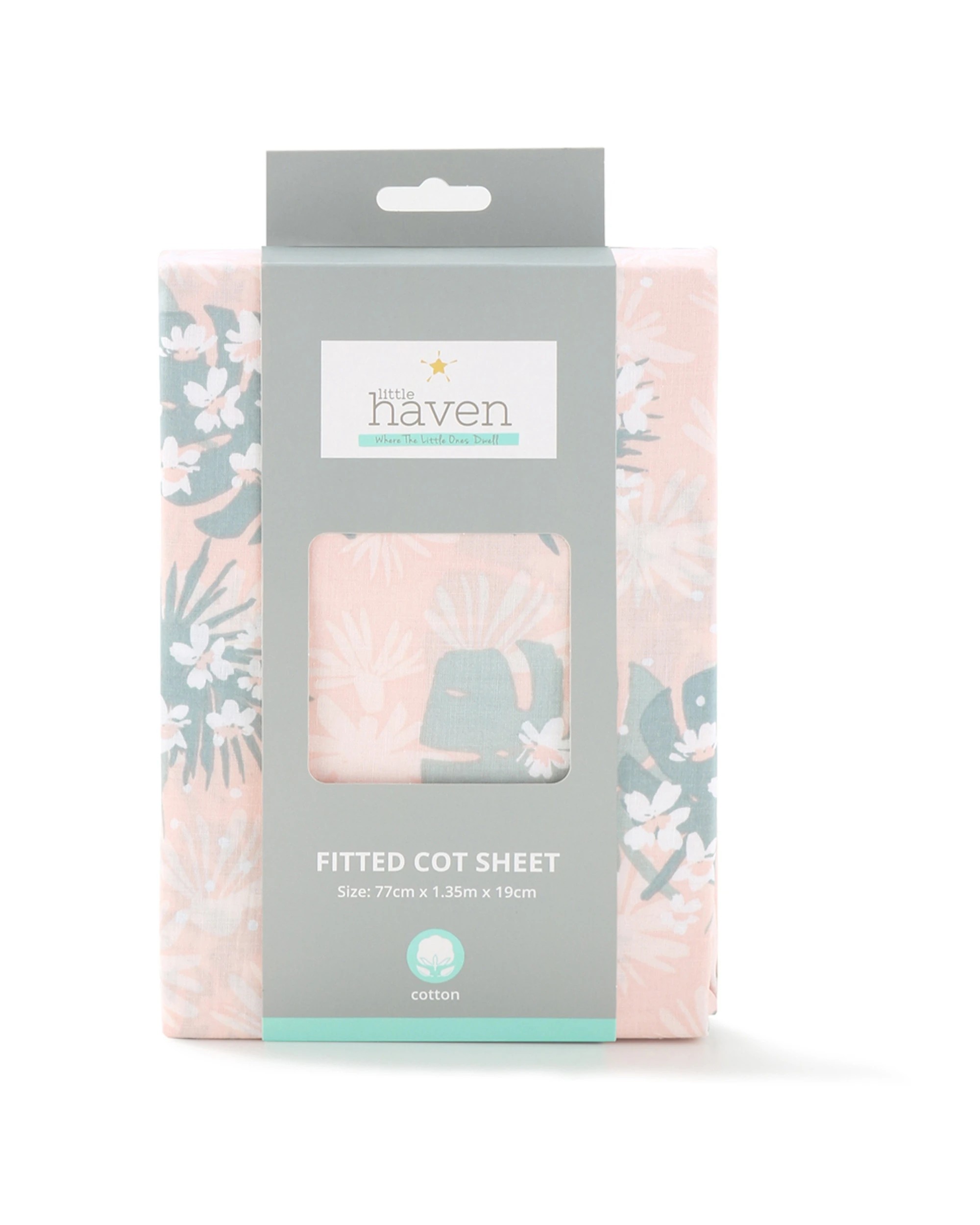 2 Little Haven Baby Fitted Cot Sheet 100 Percent Cotton All Round Elastic - Multi, 2 of 4