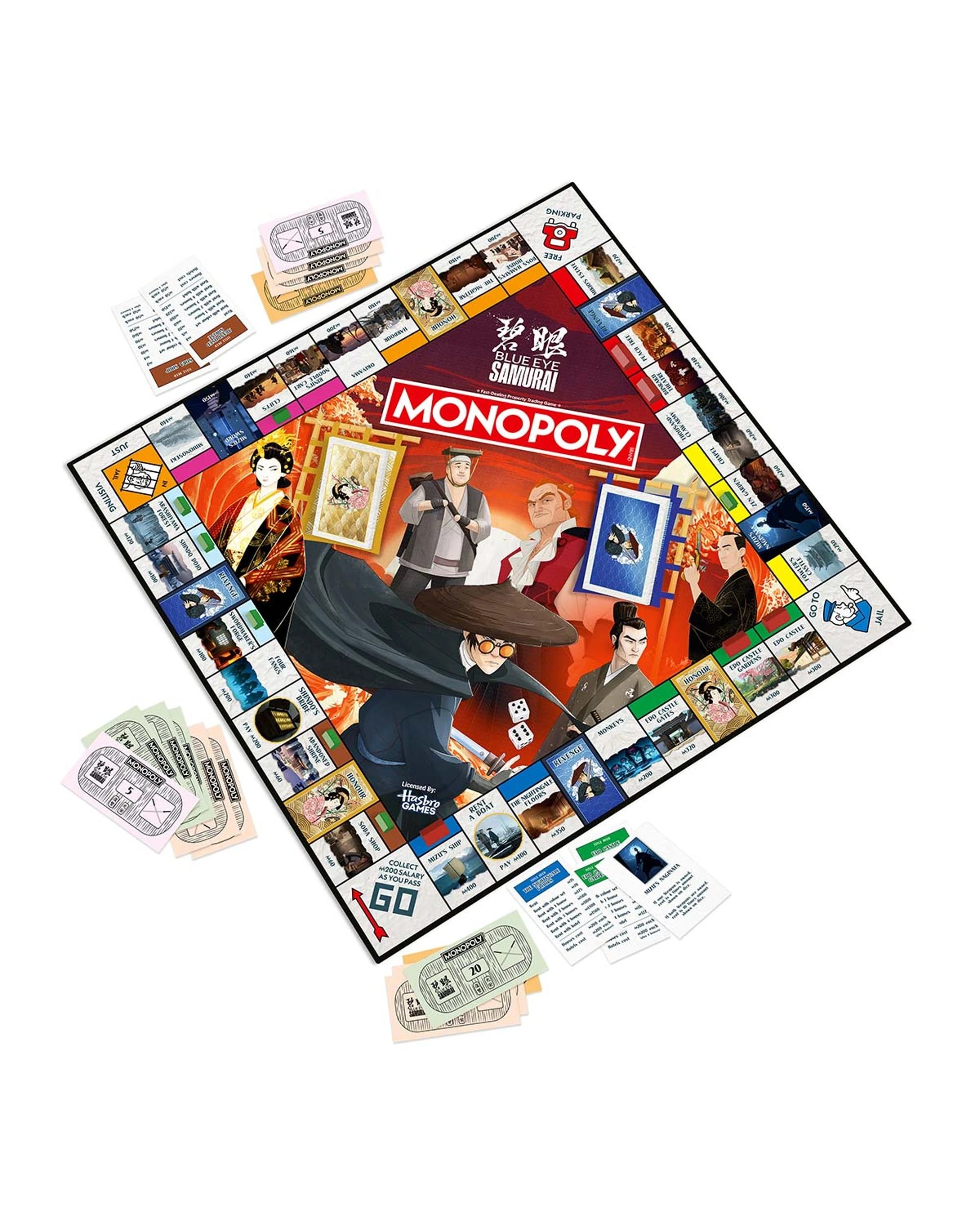 3 Monopoly Blue Eye Samurai Edition Board Game, 3 of 8