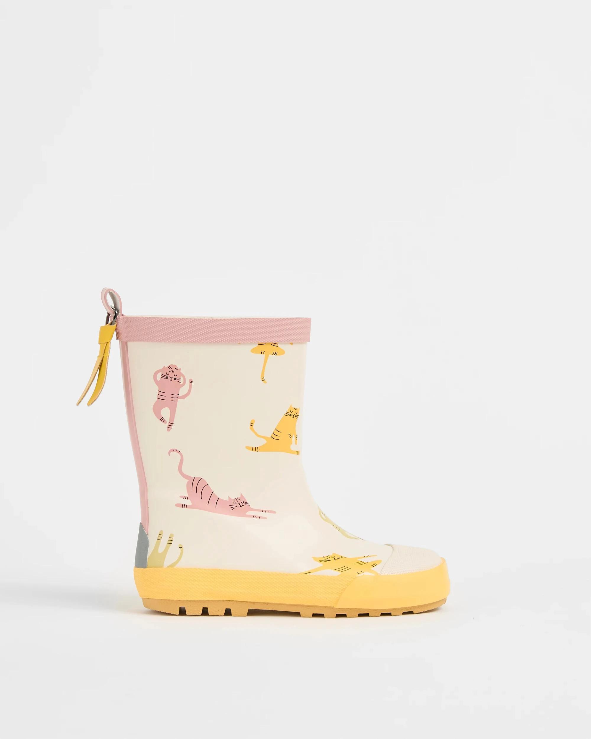 1 Target Kids Novelty Cat Rainboots YELLOW, 1 of 3