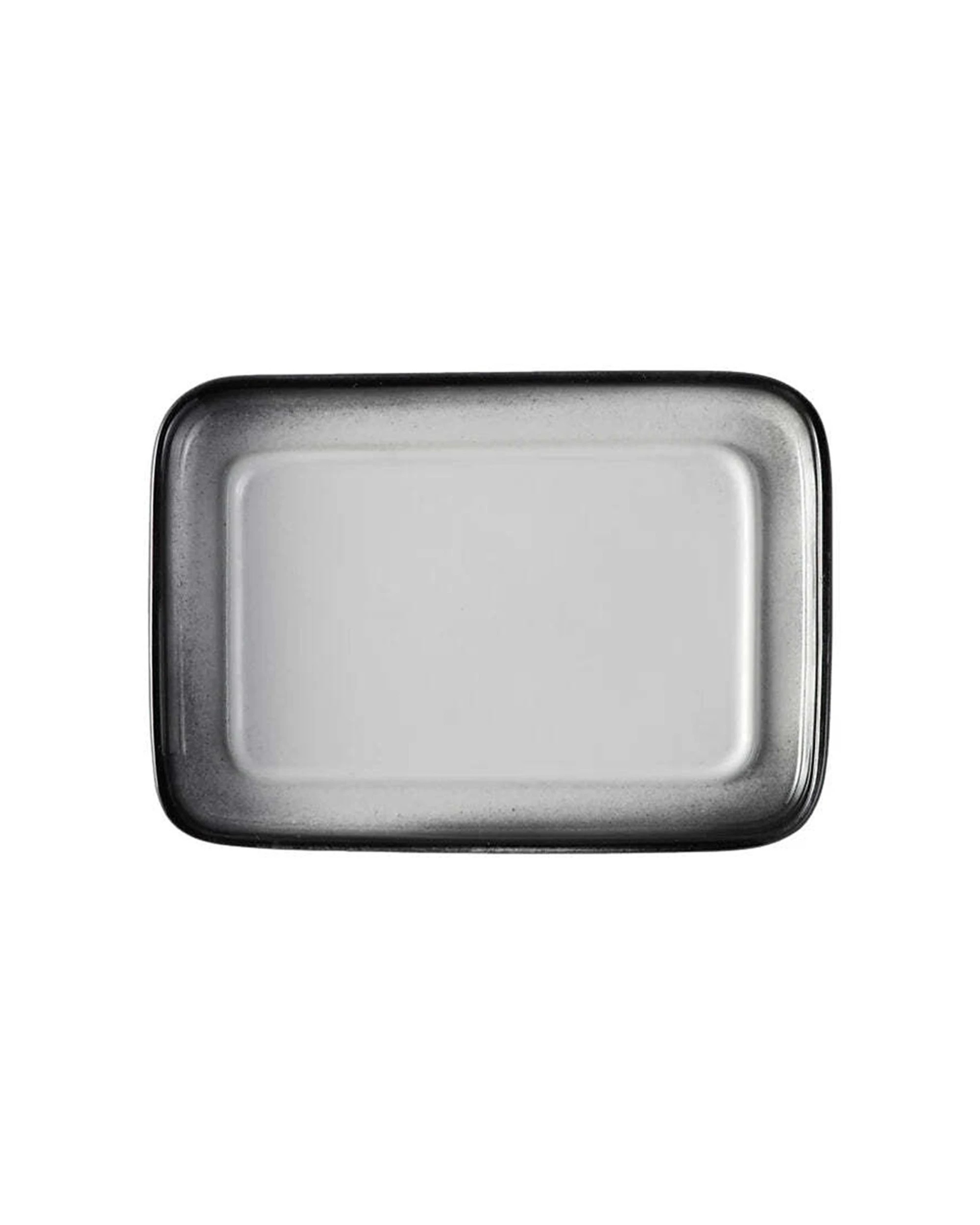 3 Maxwell & Williams Caviar Granite Butter Dish Durable Porcelain Construction - Grey, 3 of 4