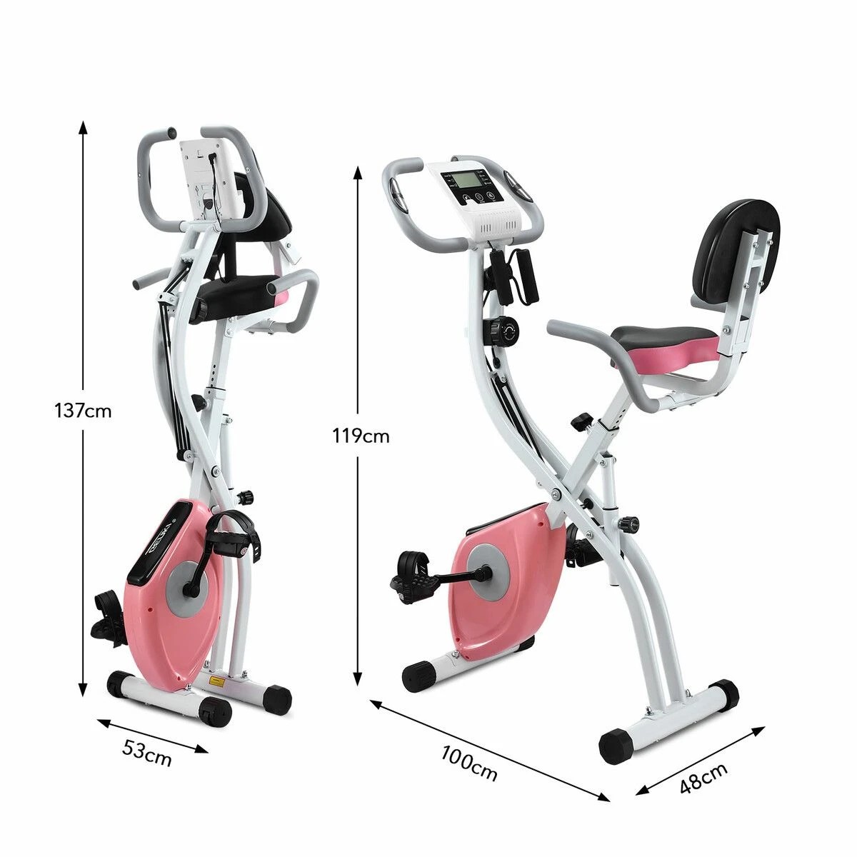 2 Genki 3 In 1 Exercise X Bike Trainer Recumbent Home Gym Fitness, 2 of 3