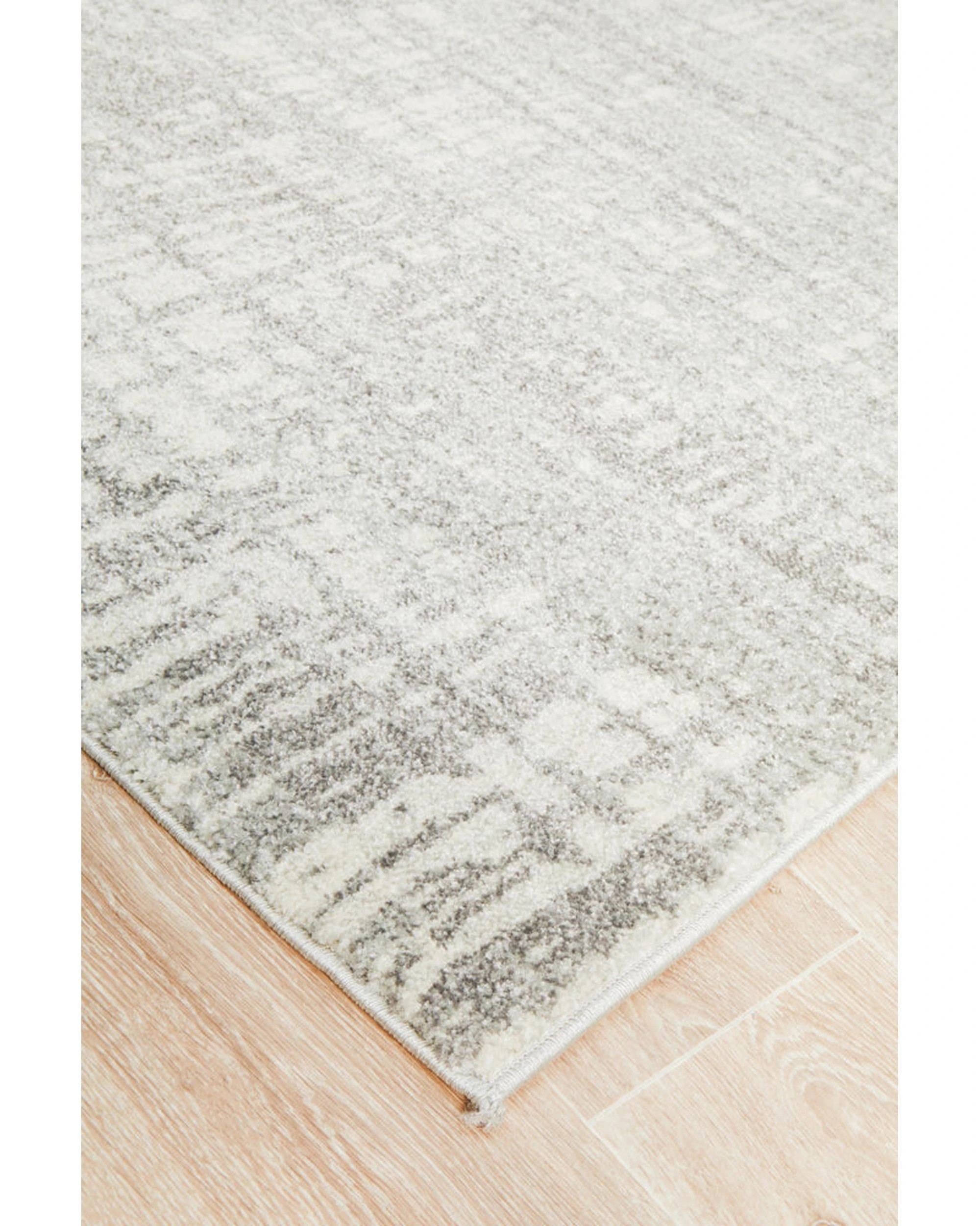 5 Rug Culture Mirage Ashley Abstract Silver Grey Rug, 160 x 230 cm, 10mm Pile, Polypropylene - Silver, 5 of 9