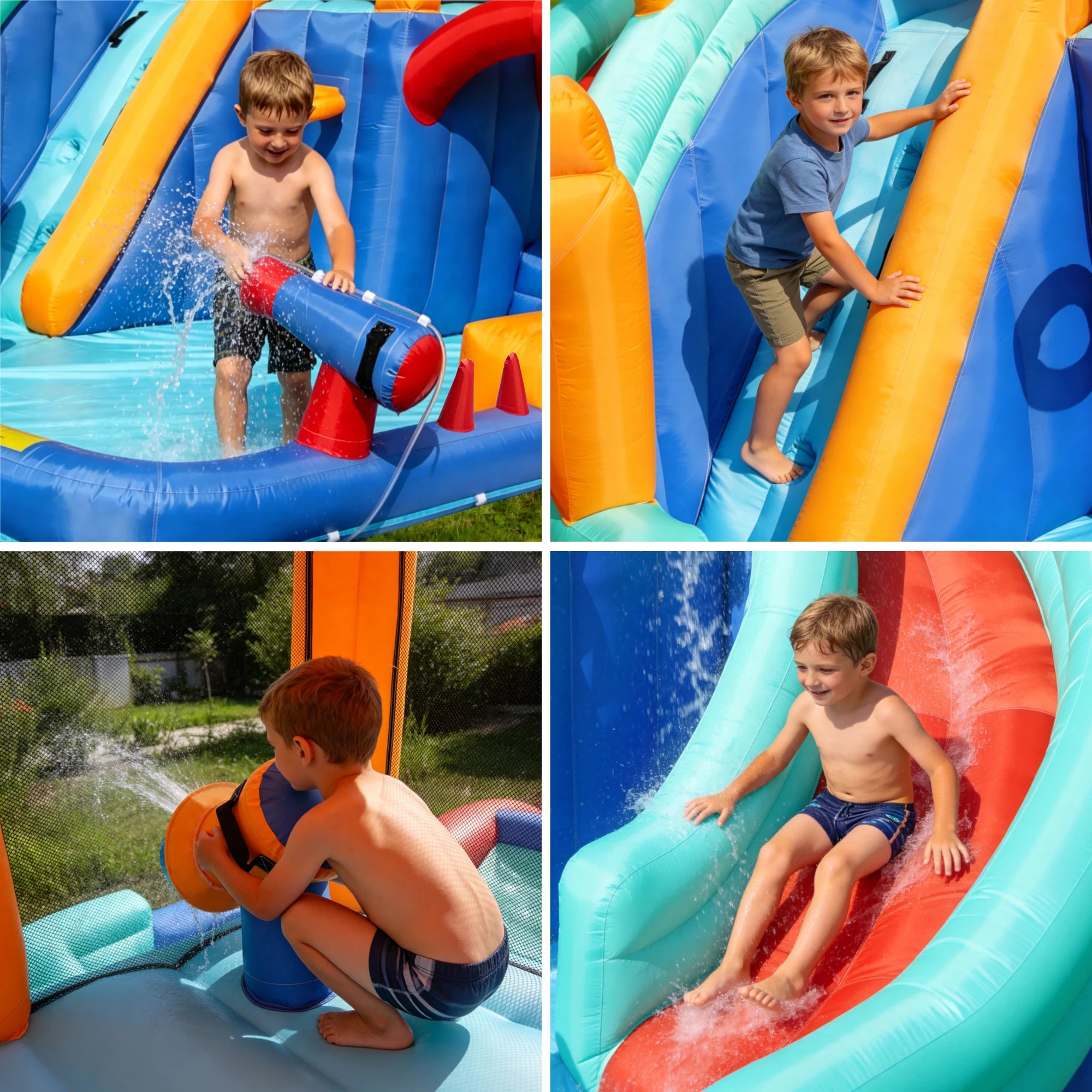 3 Airmyfun Inflatable Water Slide Park Bouncy Castle Play Centre - Multi, 3 of 9