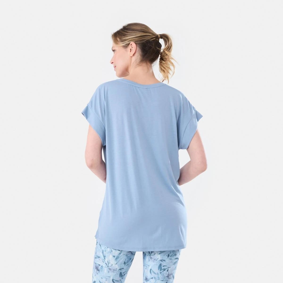 3 Everlast Womens Relaxed Longline T-shirt EVERLAST OASIS BLUE, 3 of 6