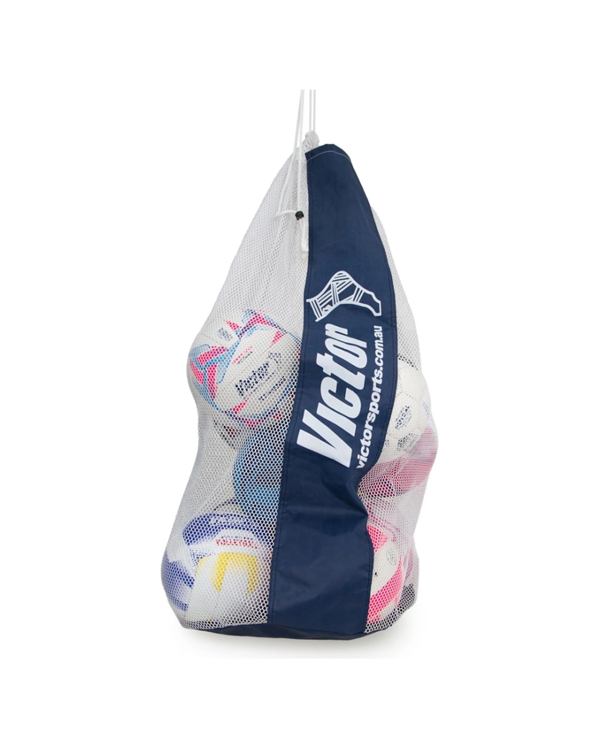 1 Victor Sports Mesh Ball Bag Large Holds 15 Size 5 Balls With Drawstring Closing - Multi, 1 of 2
