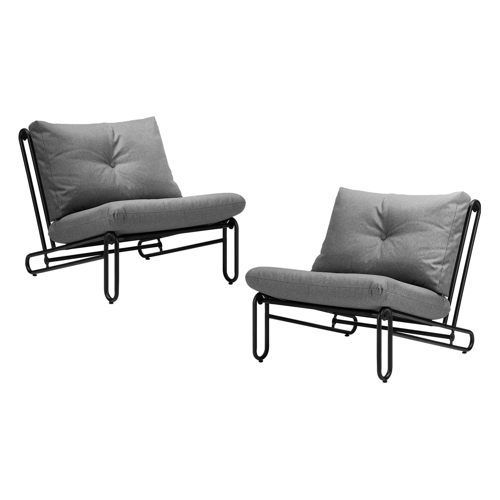 1 Livsip 2x Outdoor Lounge Chairs Patio Furniture Garden Sofa With Cushions
 - Multi, 1 of 10