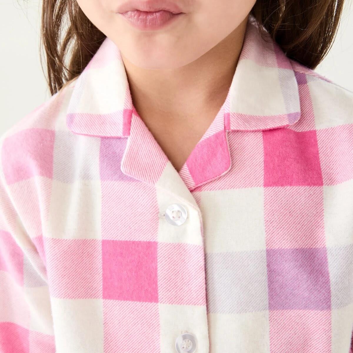 4 Flannelette Pyjama Set Pnk Check2, 4 of 9