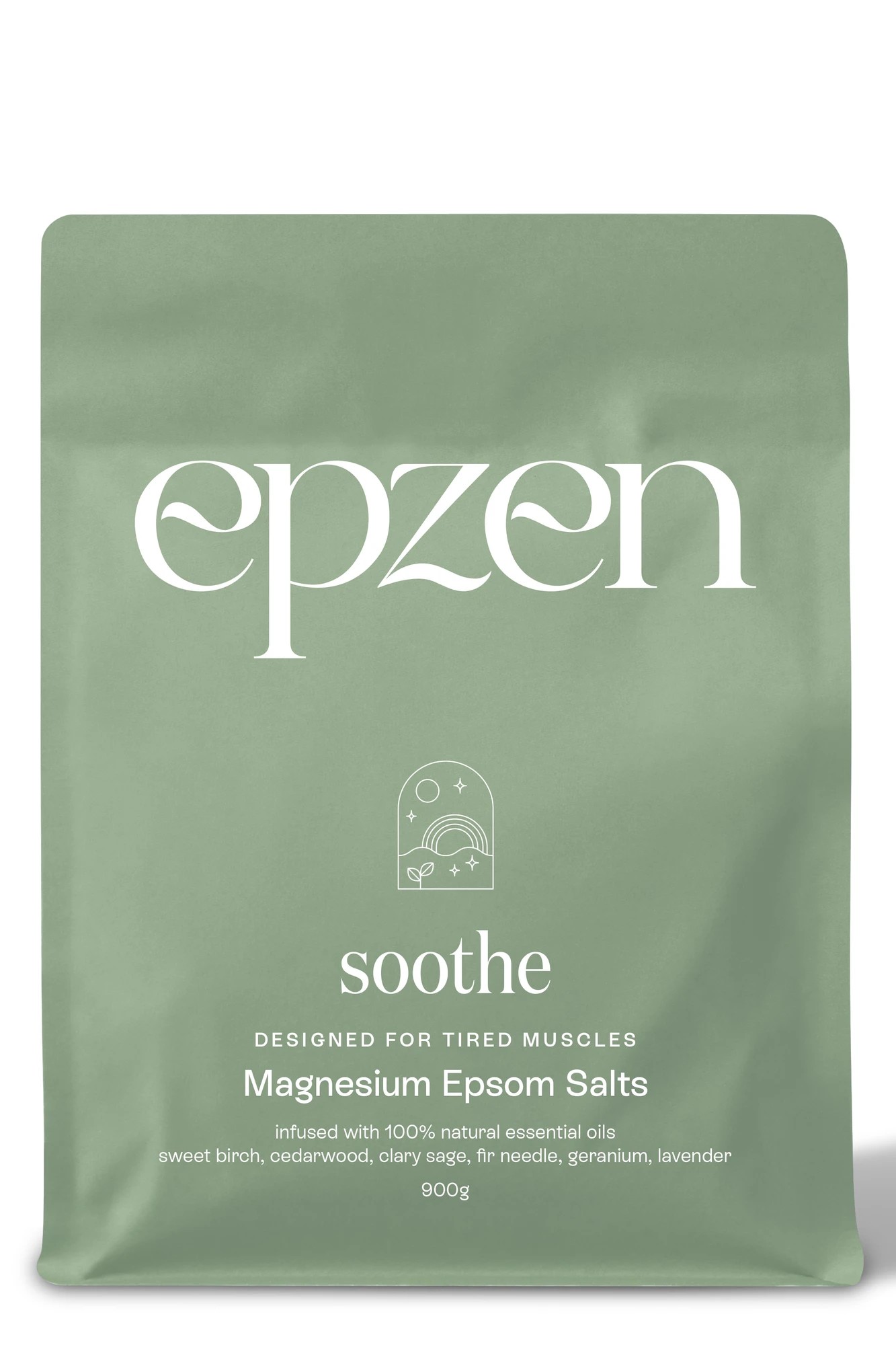 1 Epzen Soothe Magnesium Epsom Salts 900g - Natural Essential Oils, 1 of 2