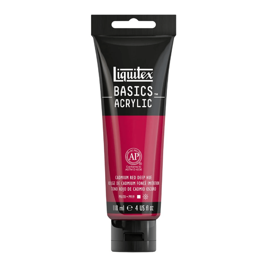 1 Liquitex Basics 118mL Paint Cadmium Red Deep Hue, 1 of 5