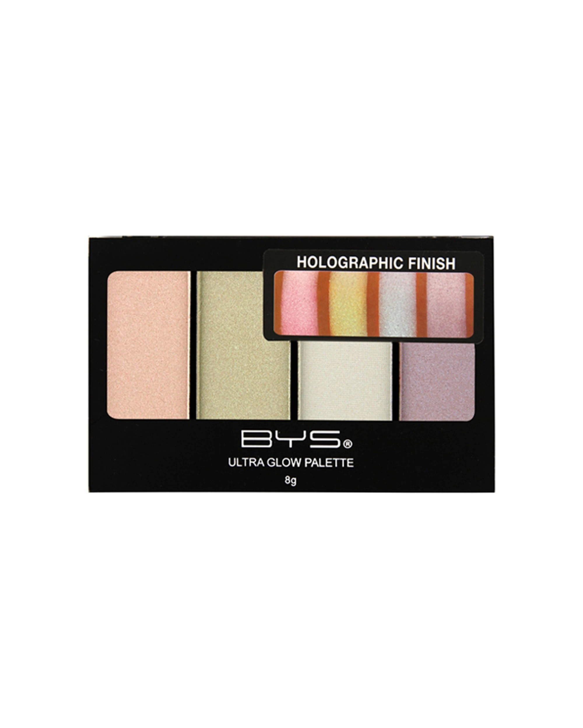 1 BYS Ultra Glow Palette Holographic Powder Face Highlighter 8g - Multi, 1 of 1