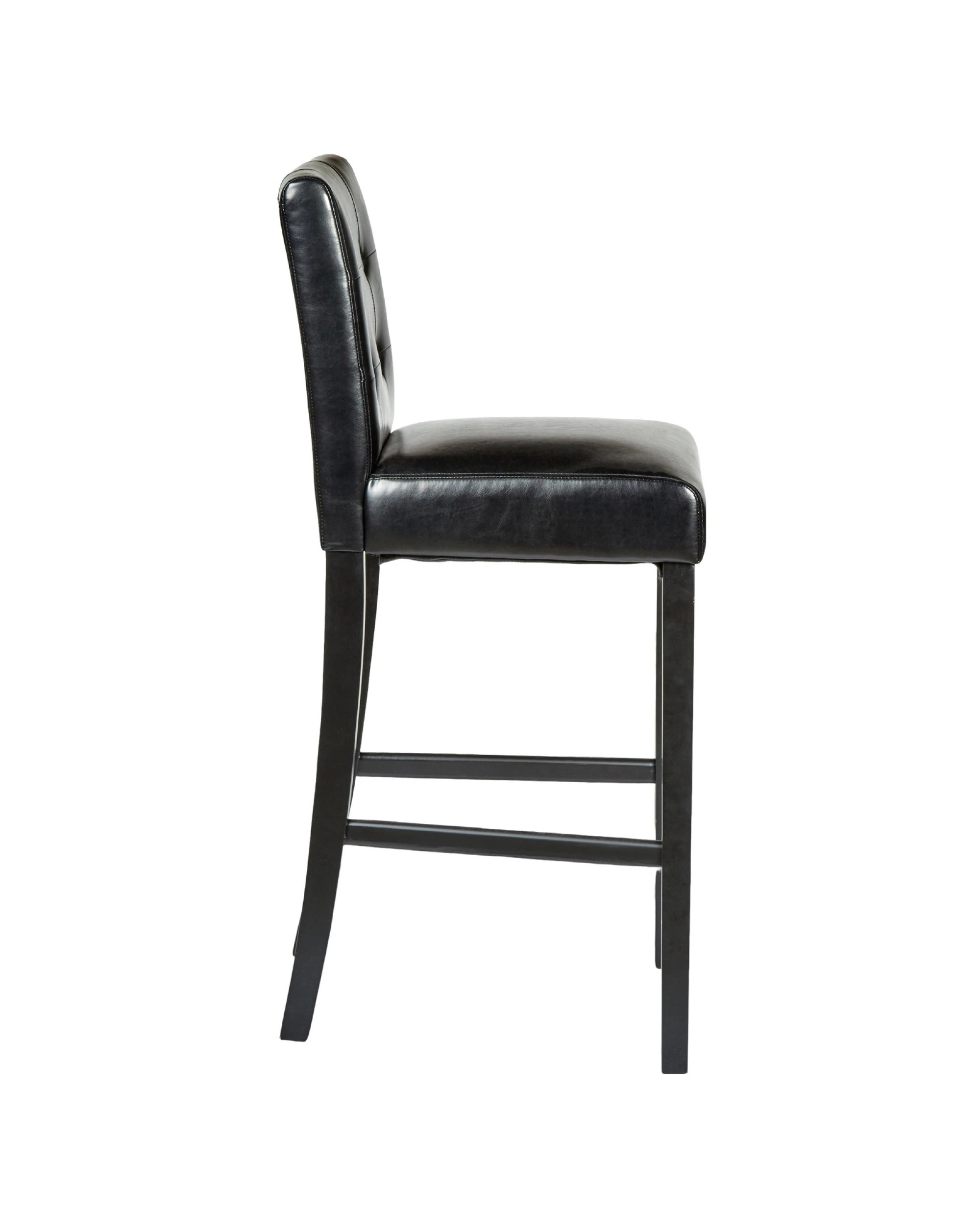 2 BR Home Set of 2 Manhattan Bar Stools Wooden Barstools Chairs Vintage - Black, 2 of 7
