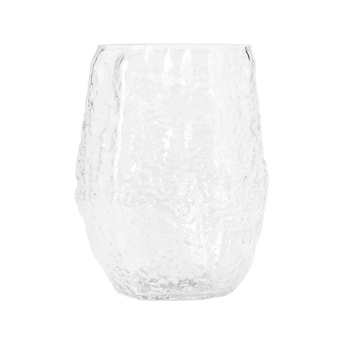 2 Textured Clear Glass Vase, 2 of 5