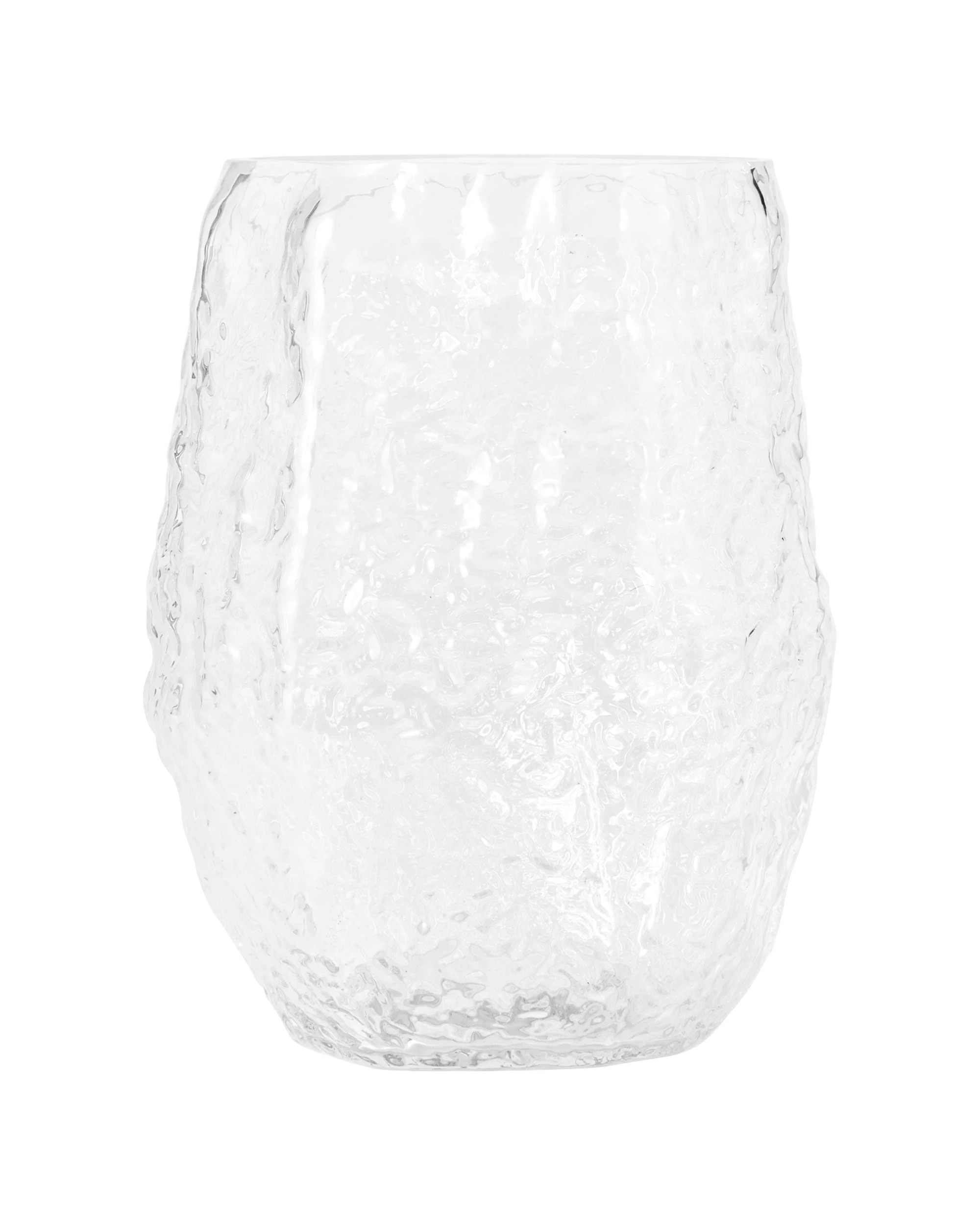 2 Textured Clear Glass Vase, 2 of 5