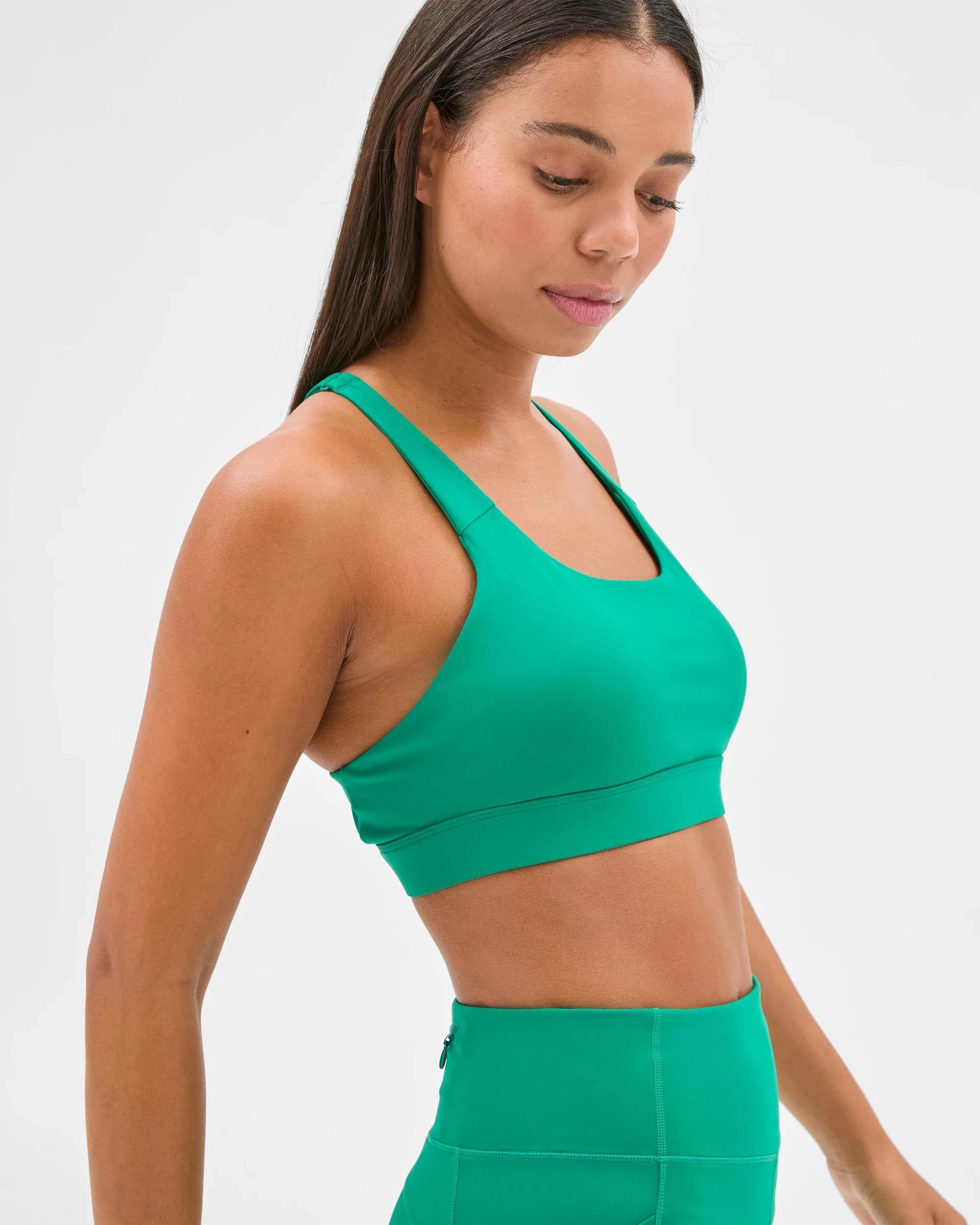 6 Target Active Infinity Medium Impact Crop Top PEA GREEN, 6 of 6