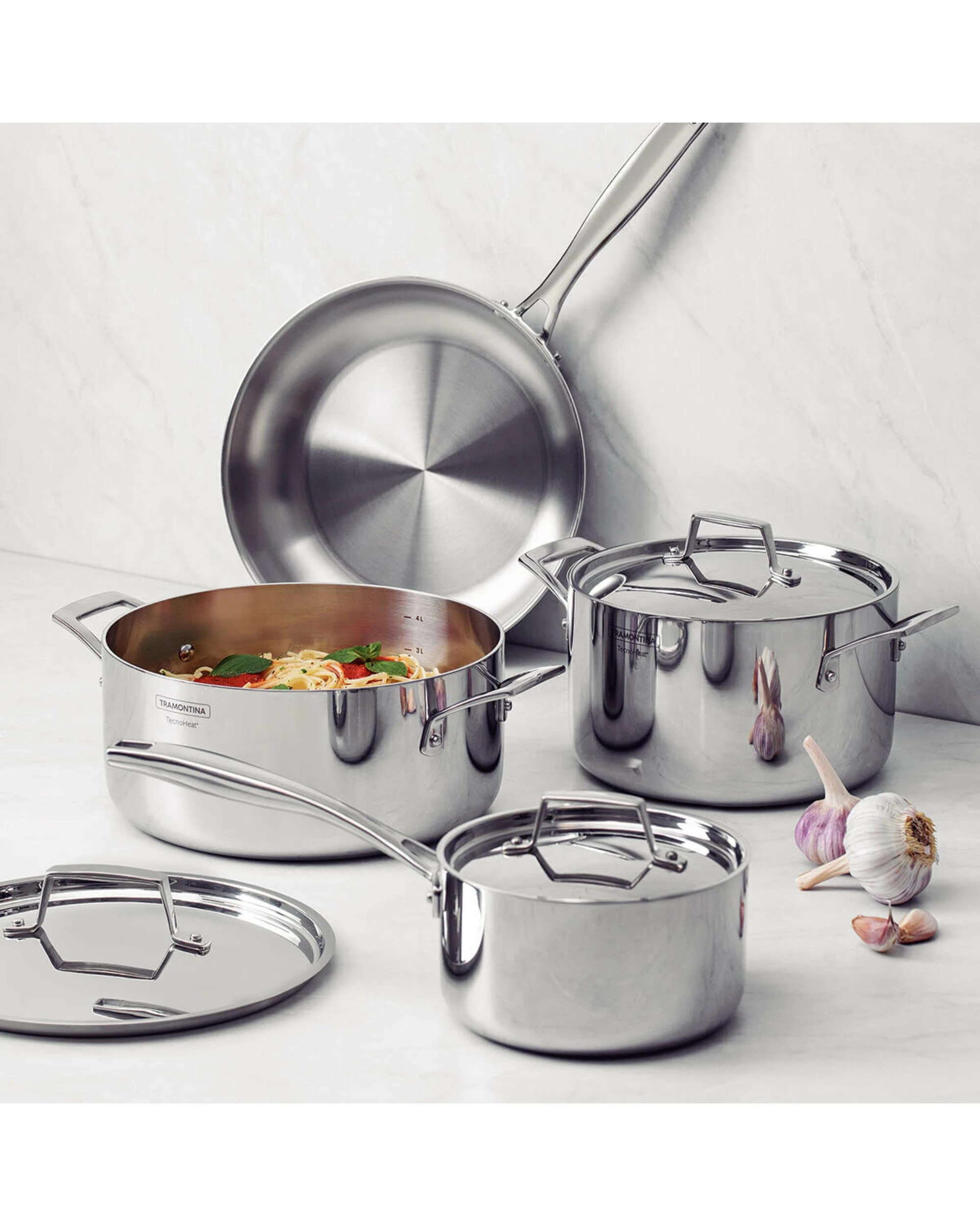 2 Tramontina Grano 4 Piece Tri-Ply Stainless Steel Cookware Set, 2 of 4