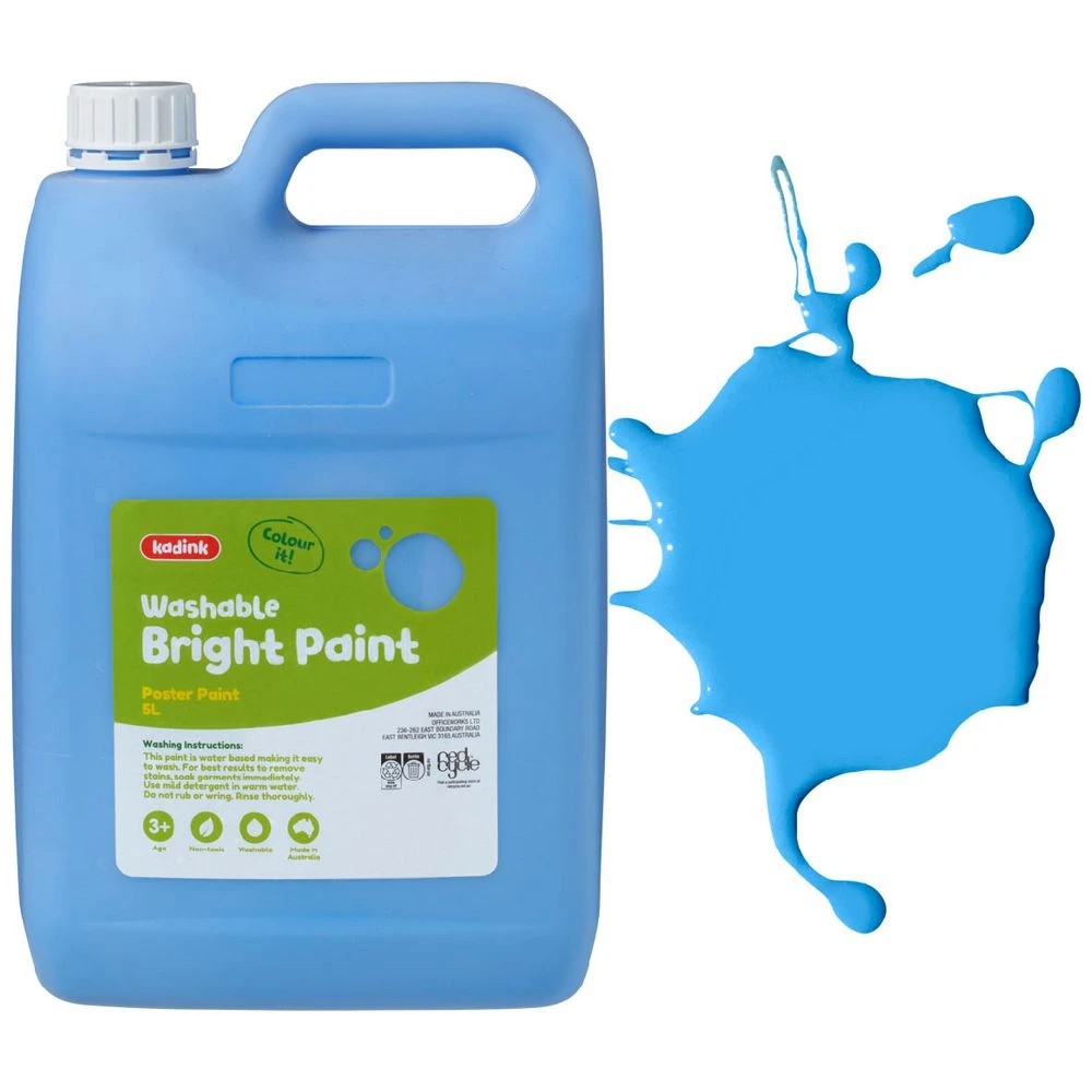 1 Kadink Bright Poster Paint 5L Light Blue, 1 of 2