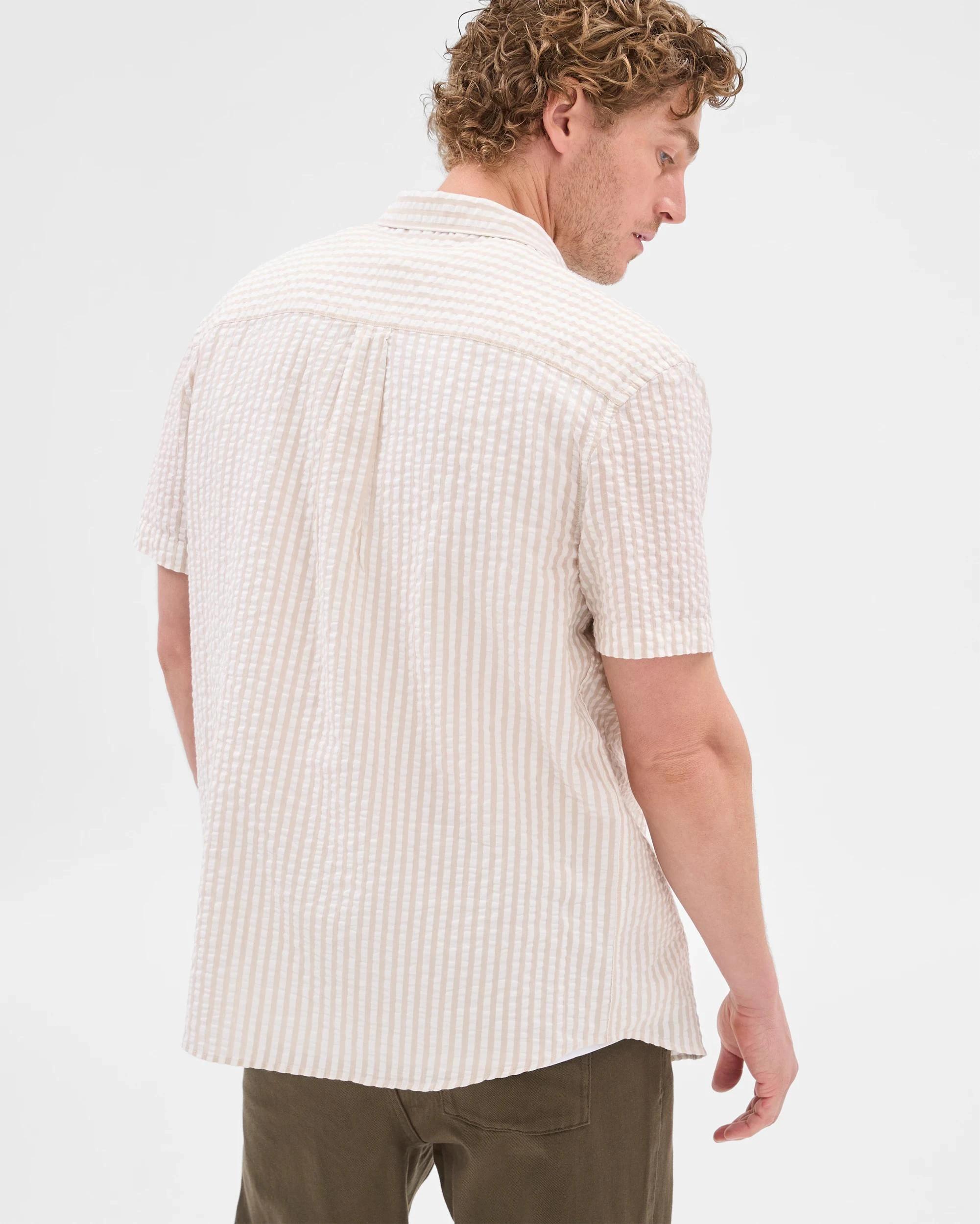 7 Target Australian Cotton Seersucker Shirt LIGHT STONE, 7 of 10