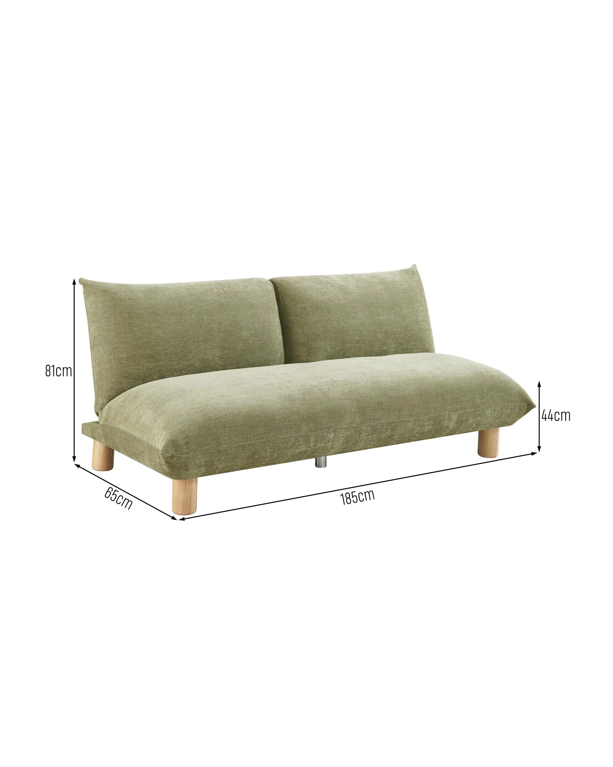 8 Kodu Sofa Bed 185cm Convertible Lounge Futon Moss Green - Green, 8 of 9