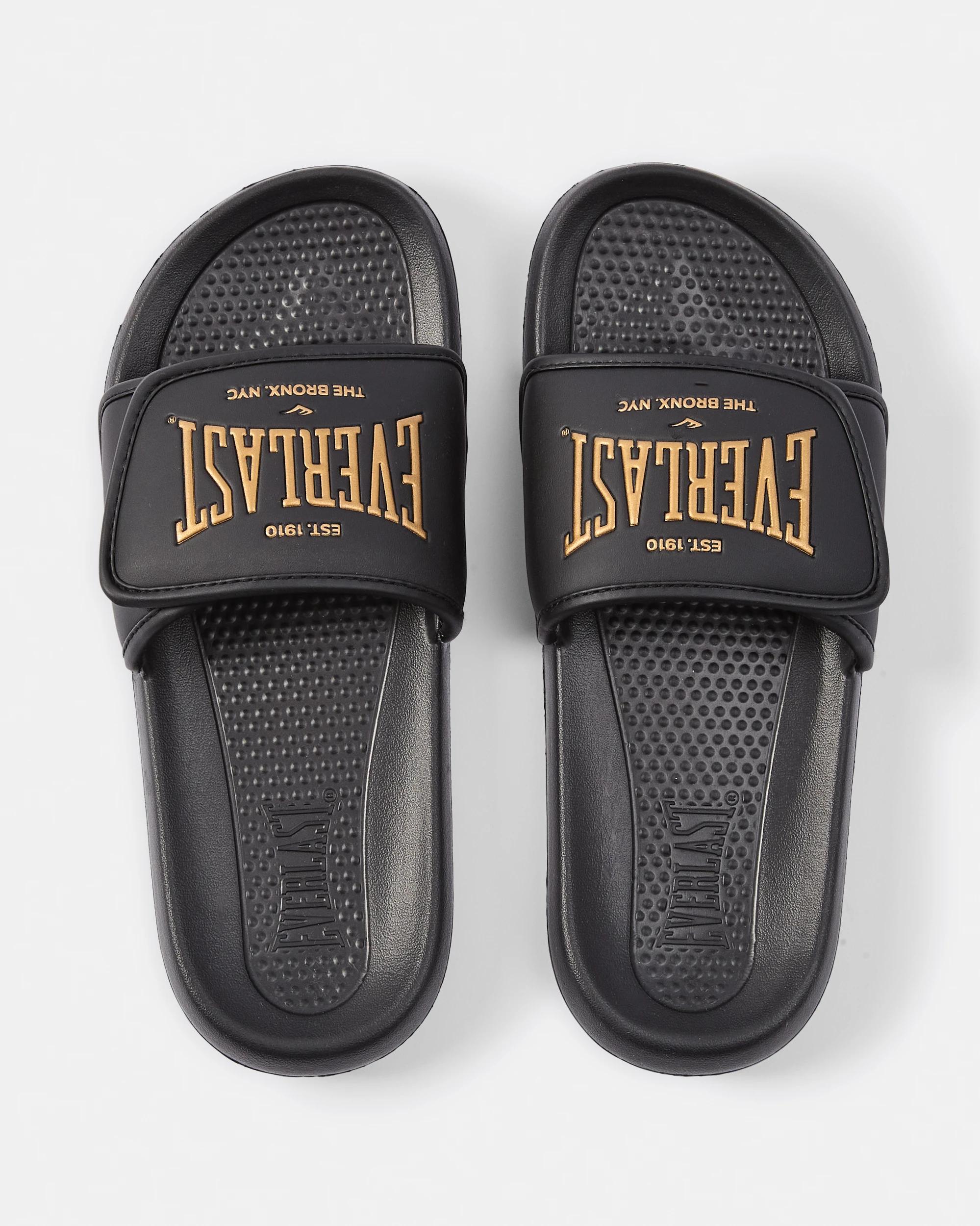 2 Everlast Mens Stockton Slides Black Gold, 2 of 3