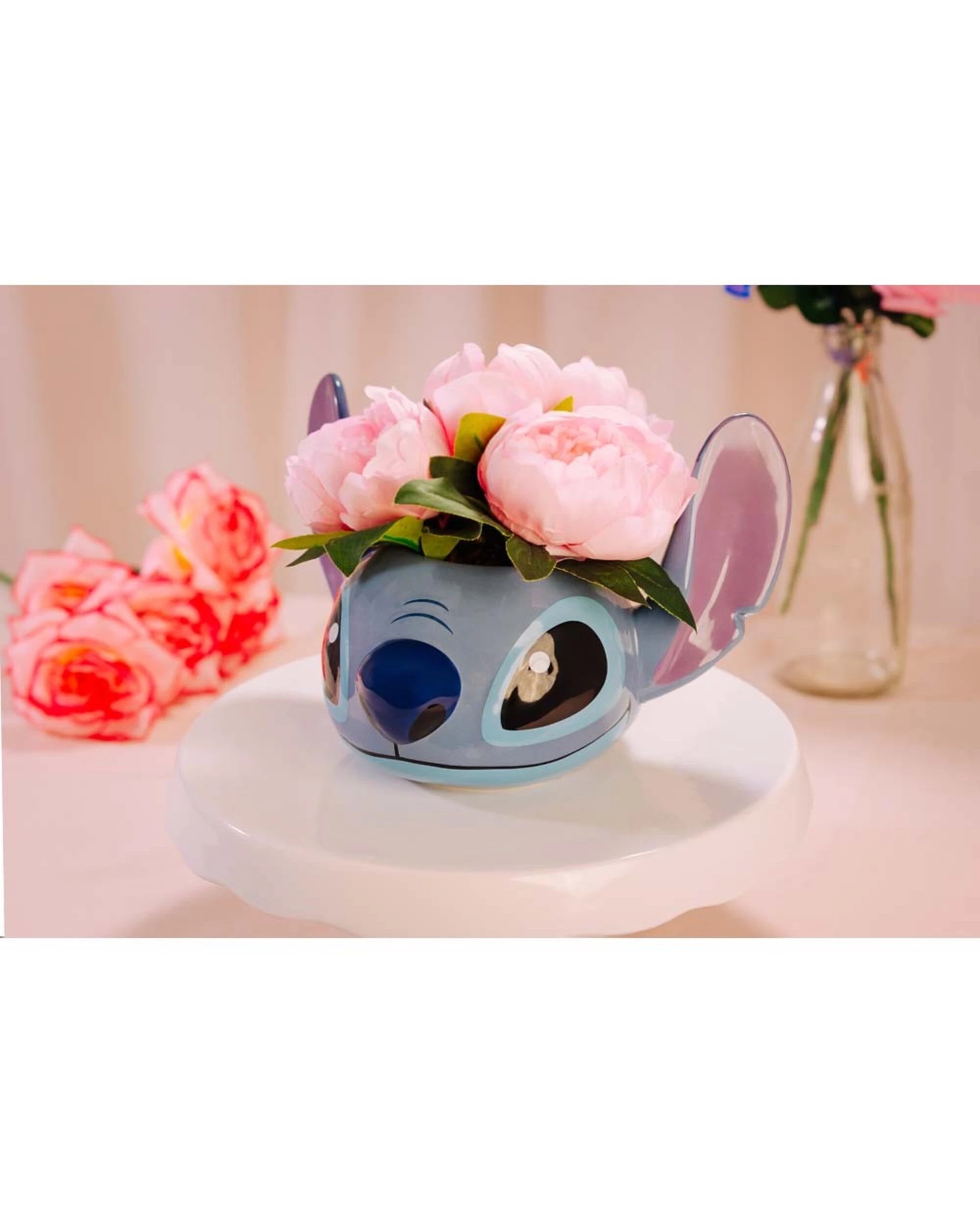 3 Disney - Lilo & Stitch - Stitch Face Flowers & Planter - Blue, 3 of 3