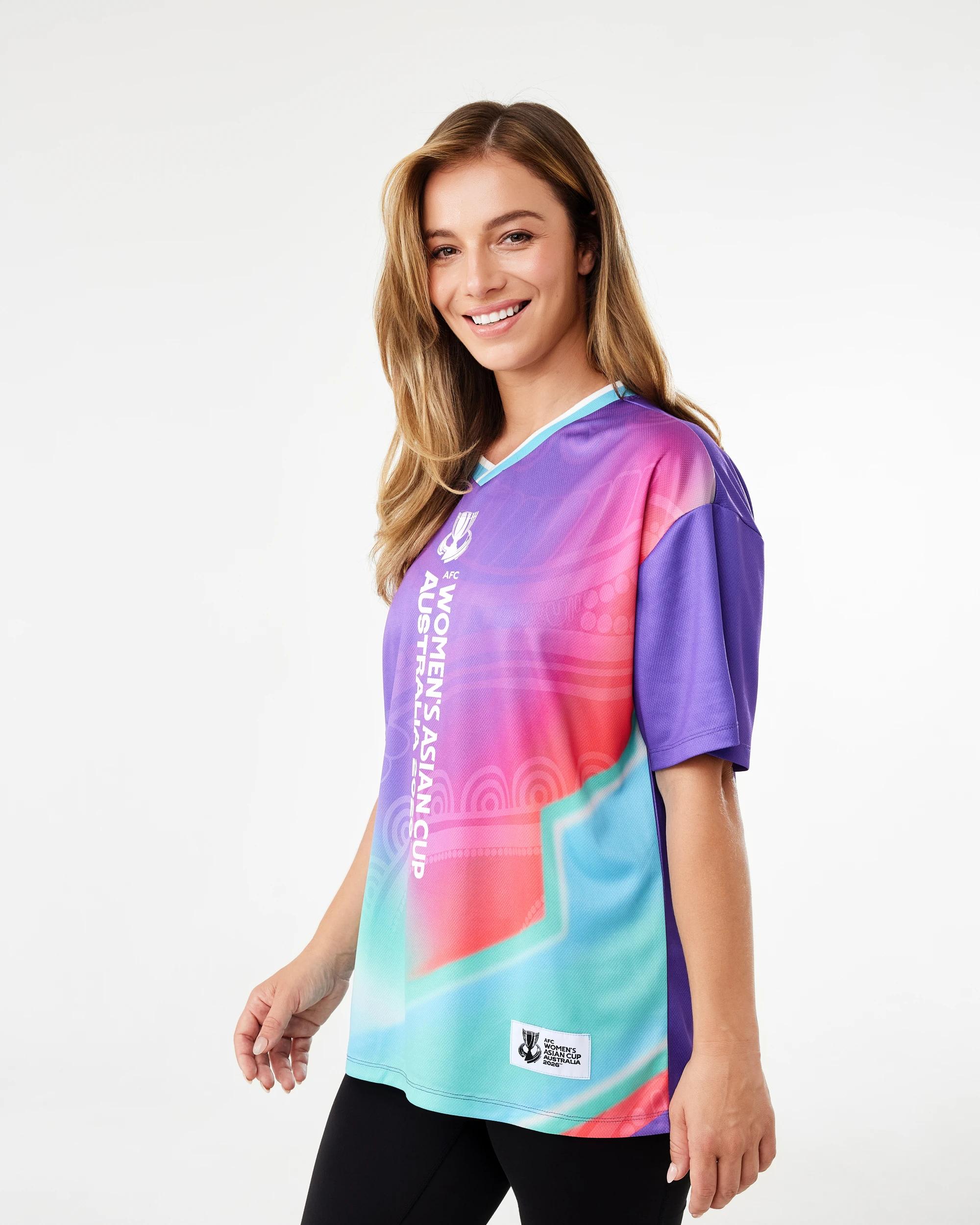 1 AFC Women's Asian Cup Australia Adult T-shirt Purple, 1 of 5