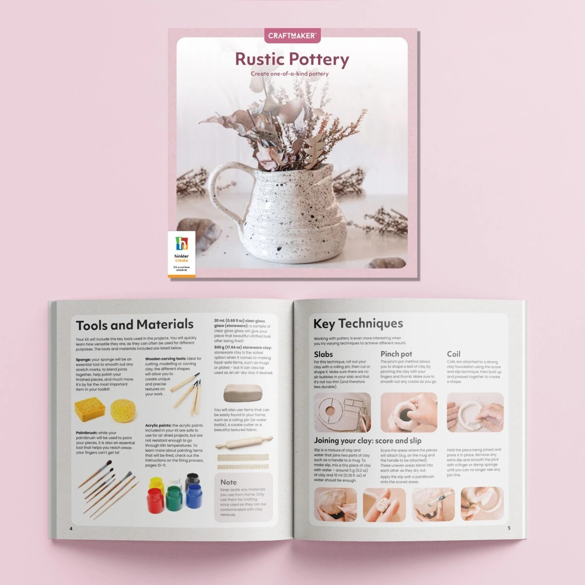 4 Craft Maker Rustic Pottery Kit, 4 of 9