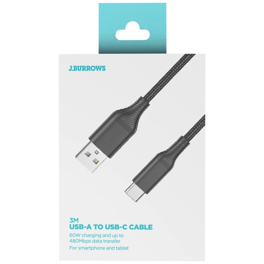 4 J.Burrows USB-A to USB-C Cable 3m, 4 of 5