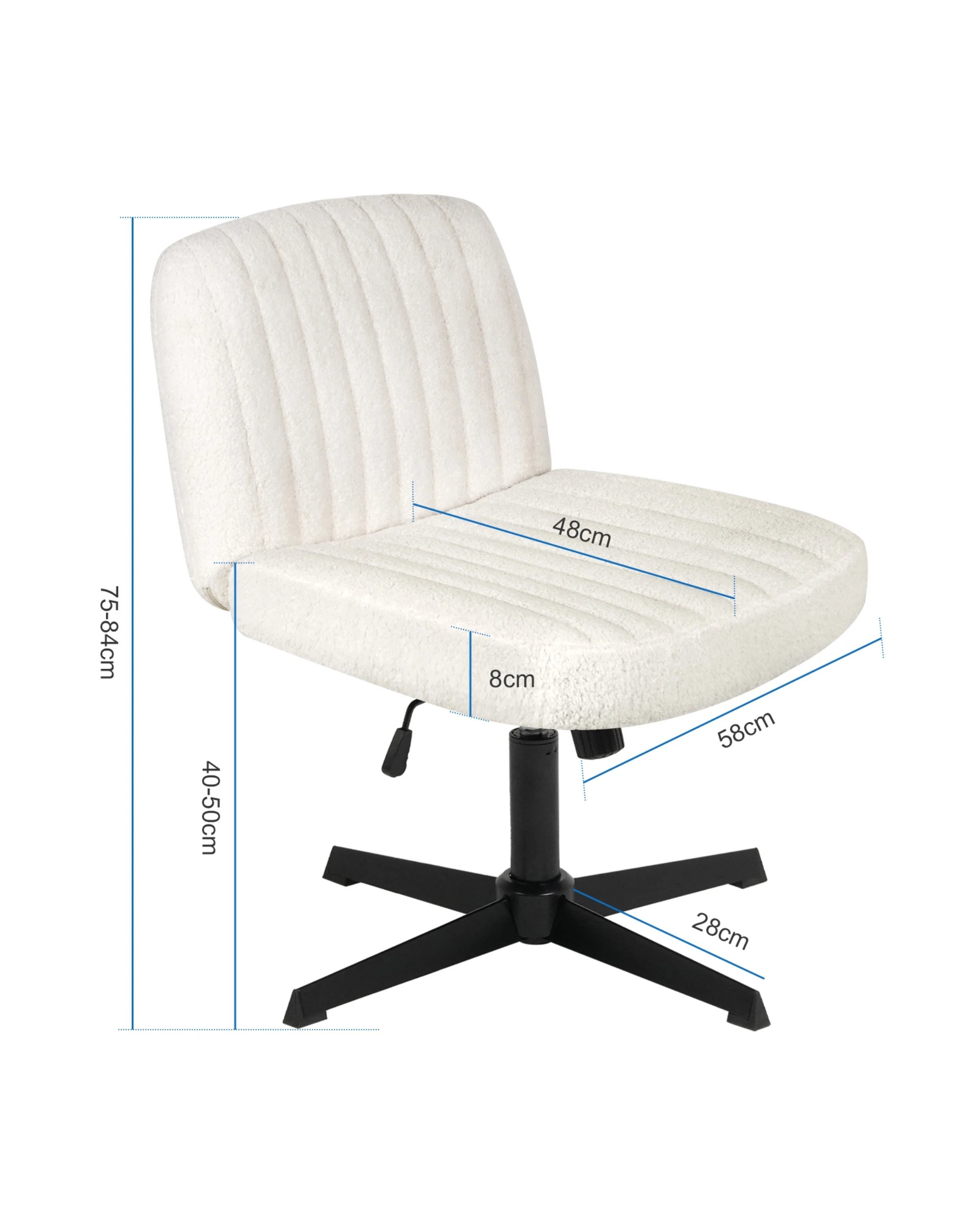 2 Advwin Armless Cross-Legged Office Chair, 2 of 9