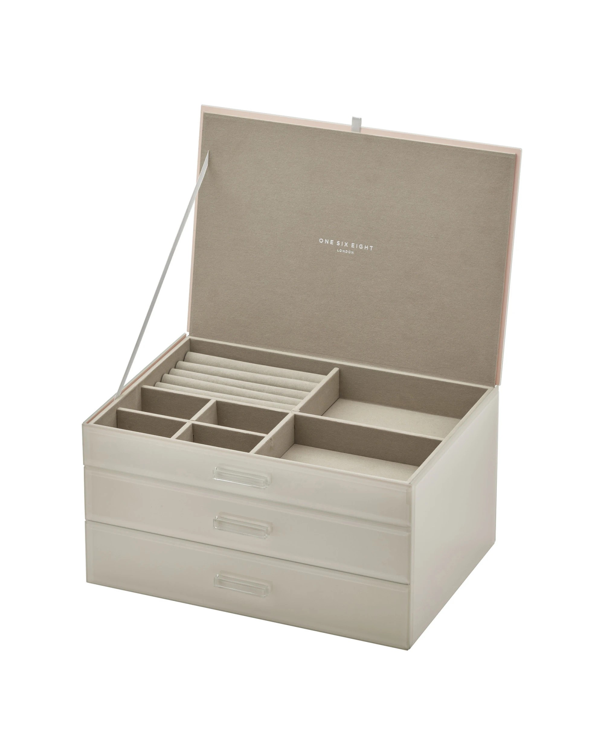 3 One Six Eight London Gabriella Jewellery Box - Nude - XL - Beige, 3 of 5