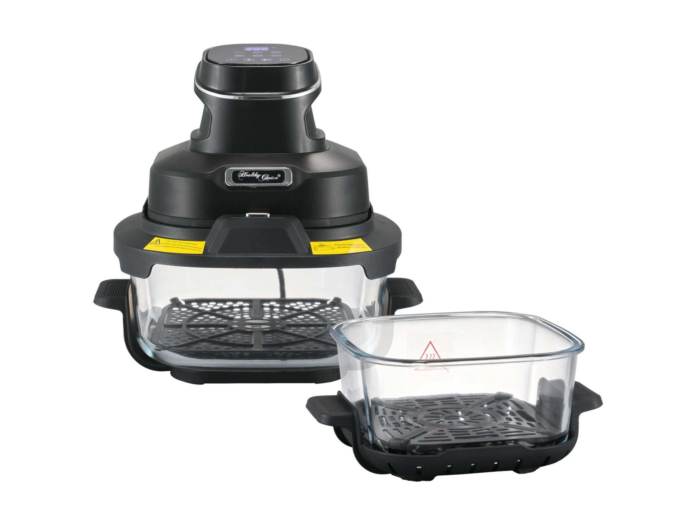 1 Healthy Choice Crisp N Go Air Fryer Dual Glass Bowl 4.5L + 2L 1400-1600 Watts, 1 of 7