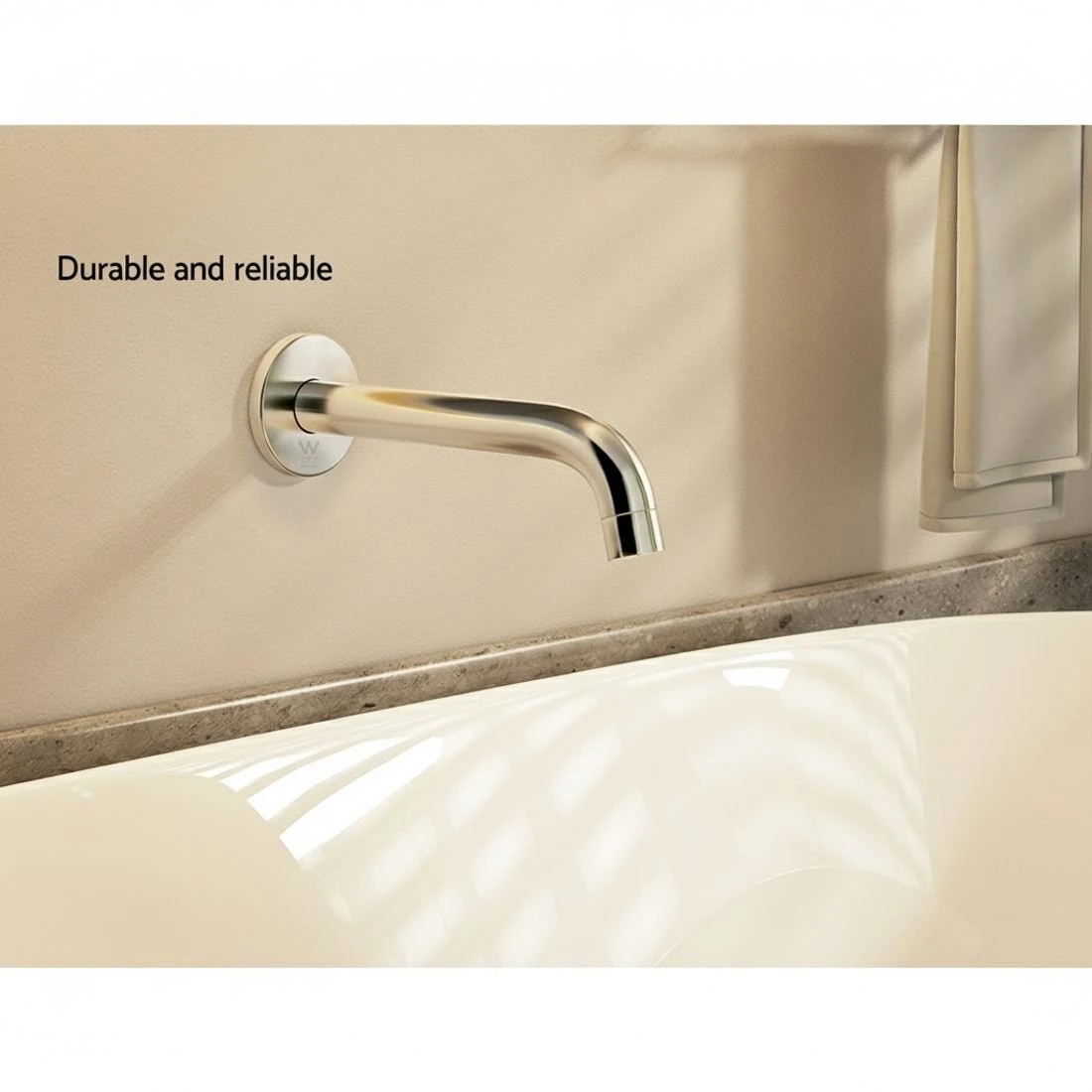 2 Cefito Bathroom Mixer Spout Wall Bath Tap Round Shower Bathtub - Silver, 2 of 4