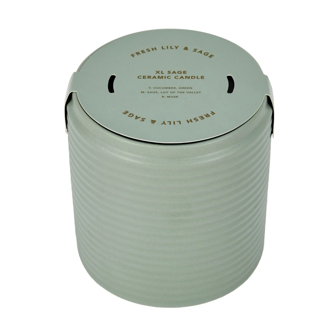 2 XL Sage Ceramic Candle, 2 of 6