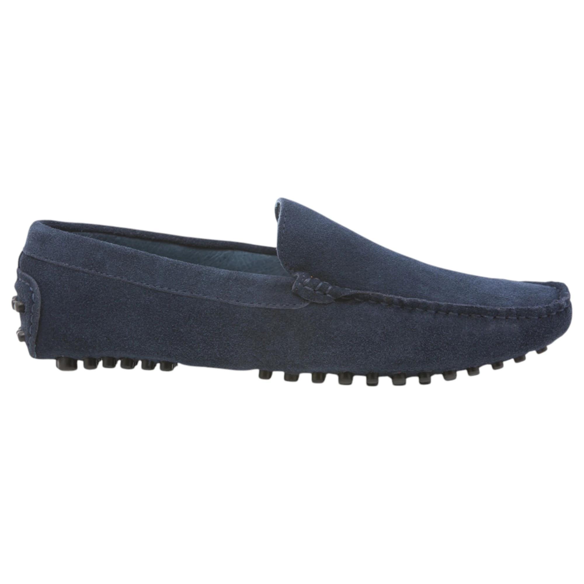 2 Zasel Mens Summer Boat Shoes Suede Casual Slip On Deck Driving Grip Loafers NAVY, 2 of 3