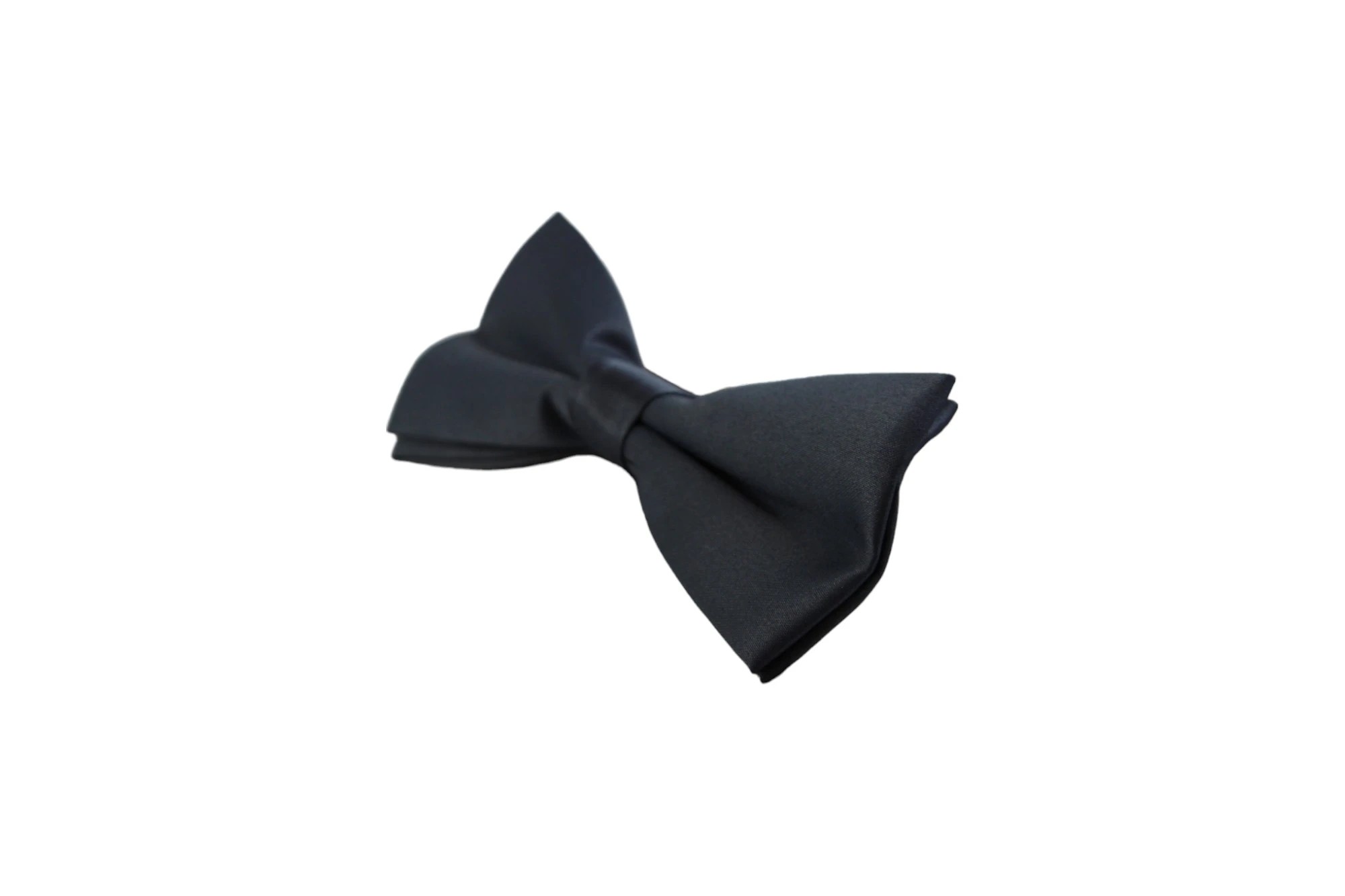 5 Zasel Mens Matt Solid Plain Gunmetal Colour Bow Tie - Silver, 5 of 5