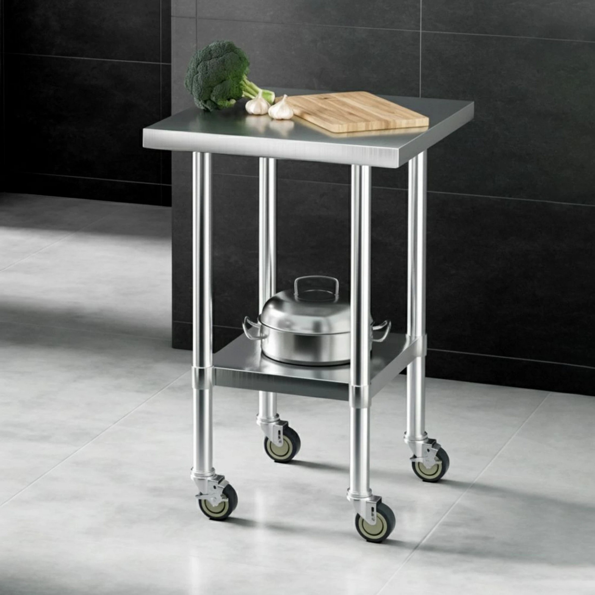 2 Cefito Stainless Steel Kitchen Bench with Wheels - Multi, 2 of 7