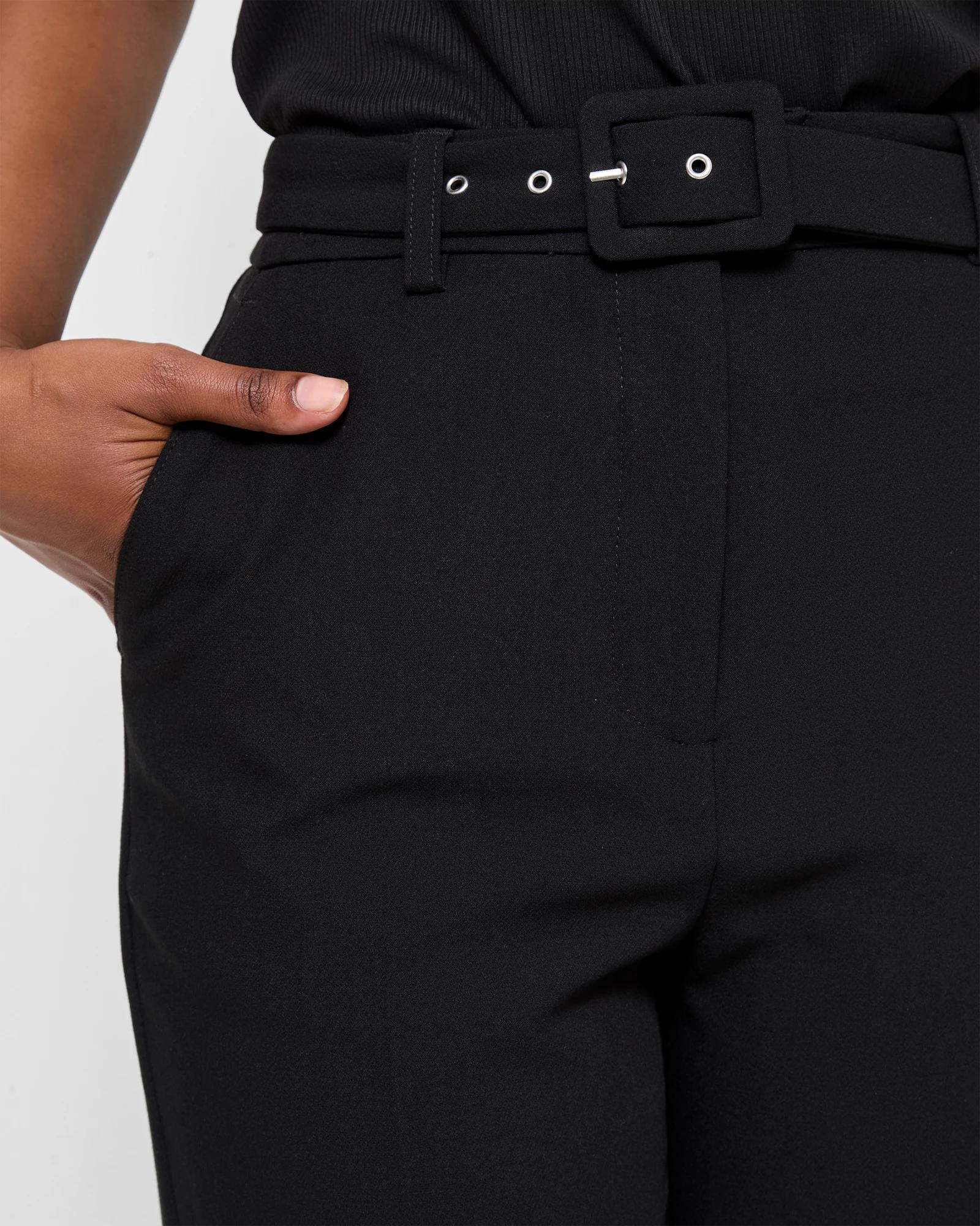 5 Target Petites Kick Flare Crop Pants BLACK, 5 of 5