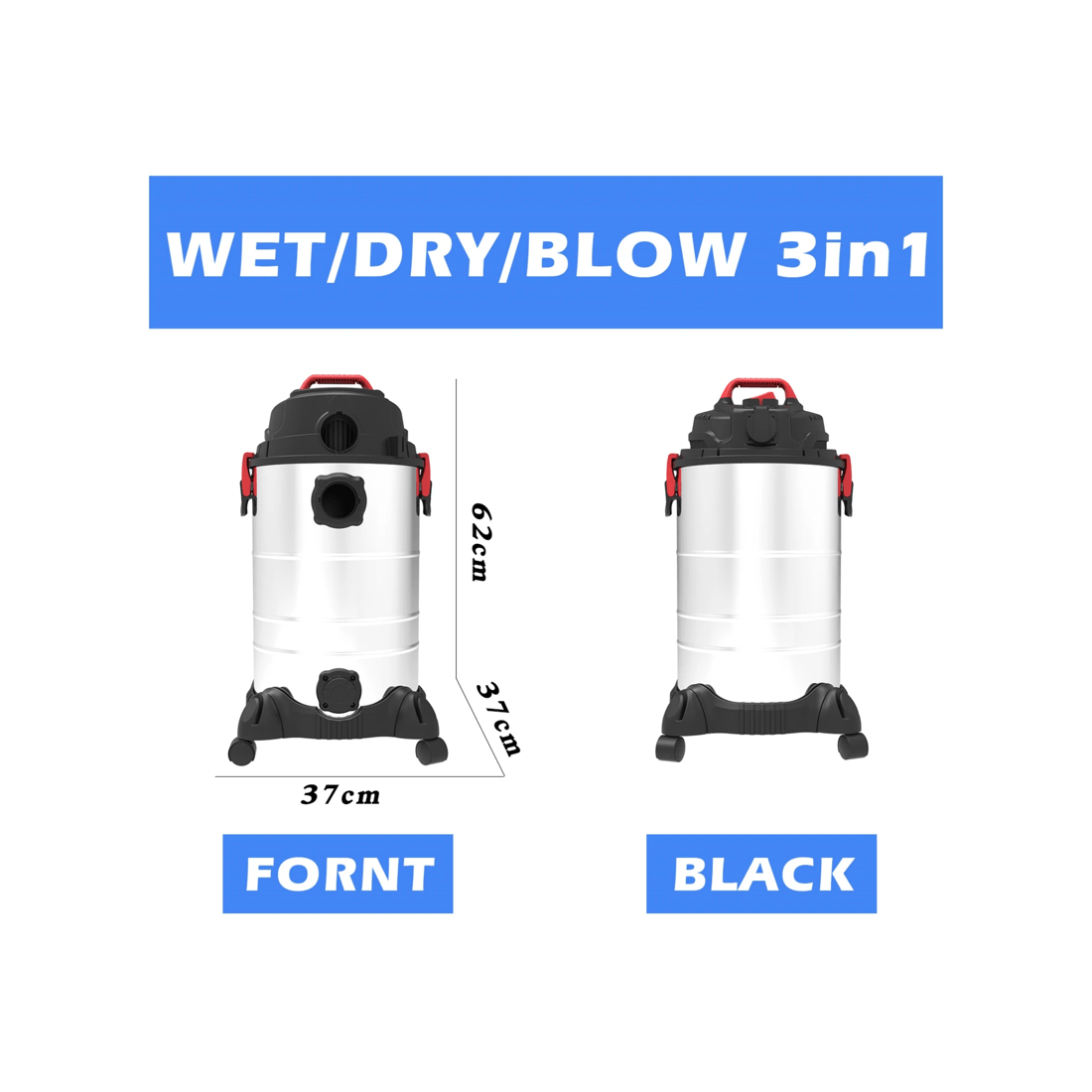 4 Advwin 4 In 1 Wet And Dry Vacuum Cleaner 30l 2000w Blower With High-energy Filter System For Pet Hair Dust Liquid, 4 of 7