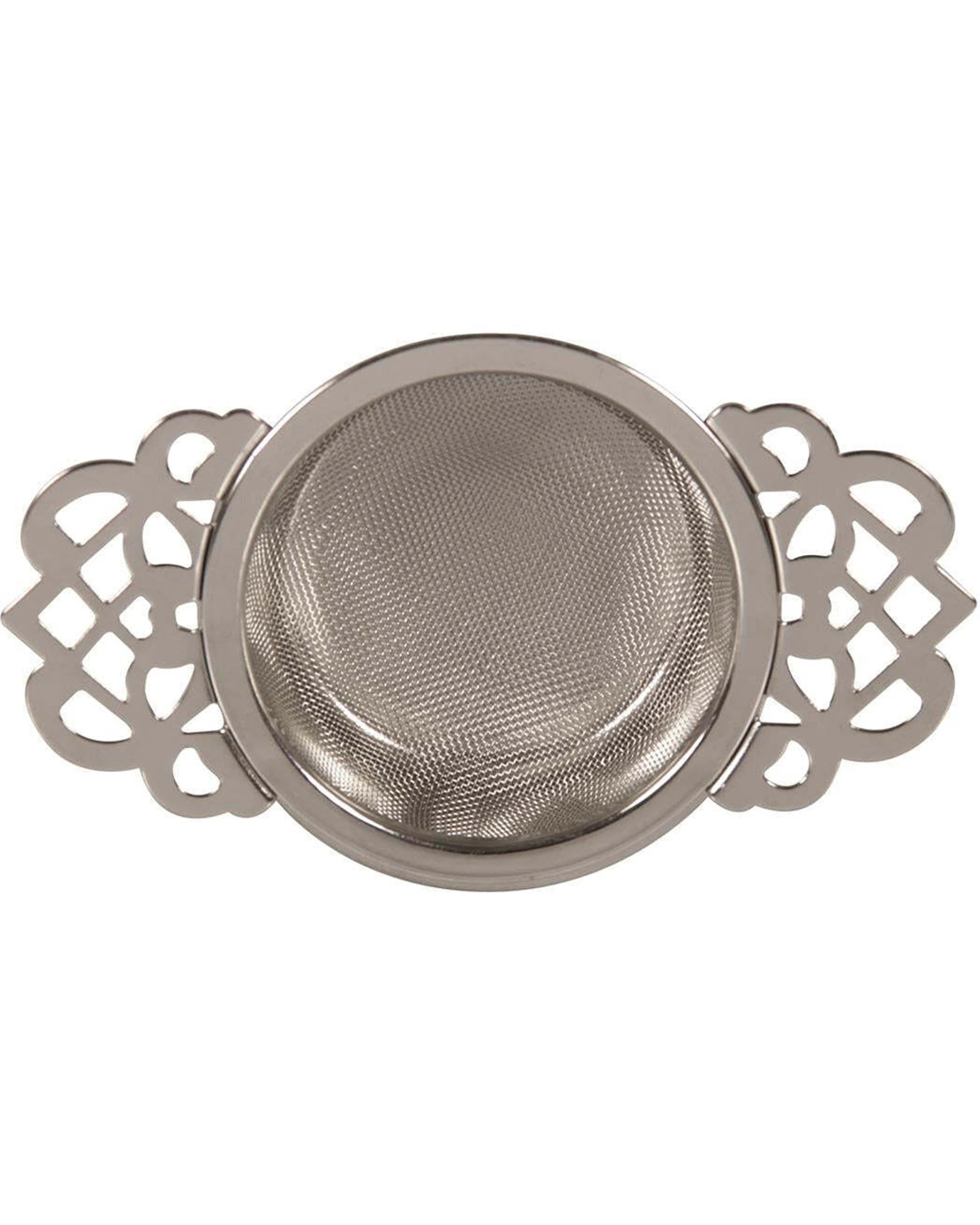 1 Avanti Empress Tea Strainer With Drip Tray Stainless Steel Lace Design - Silver, 1 of 1