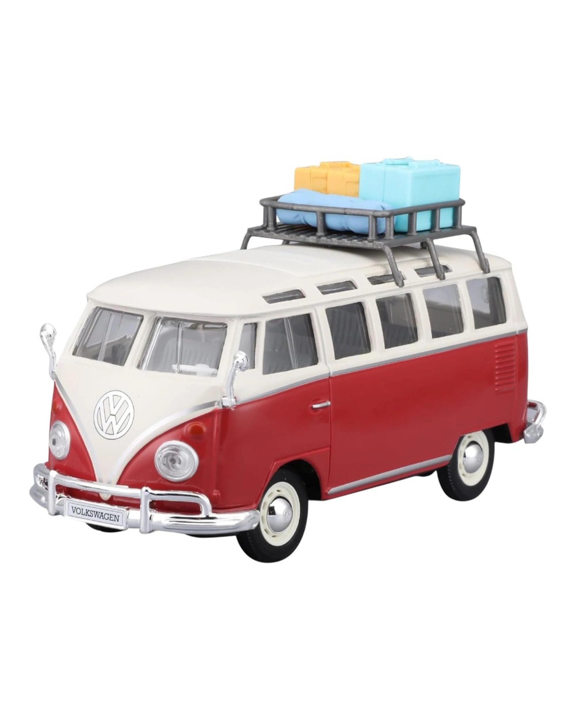 2 Maisto Special Edition Volkswagon Van Samba with Rooftop Rack and Accessories 1:24 Scale Model Car, 2 of 7