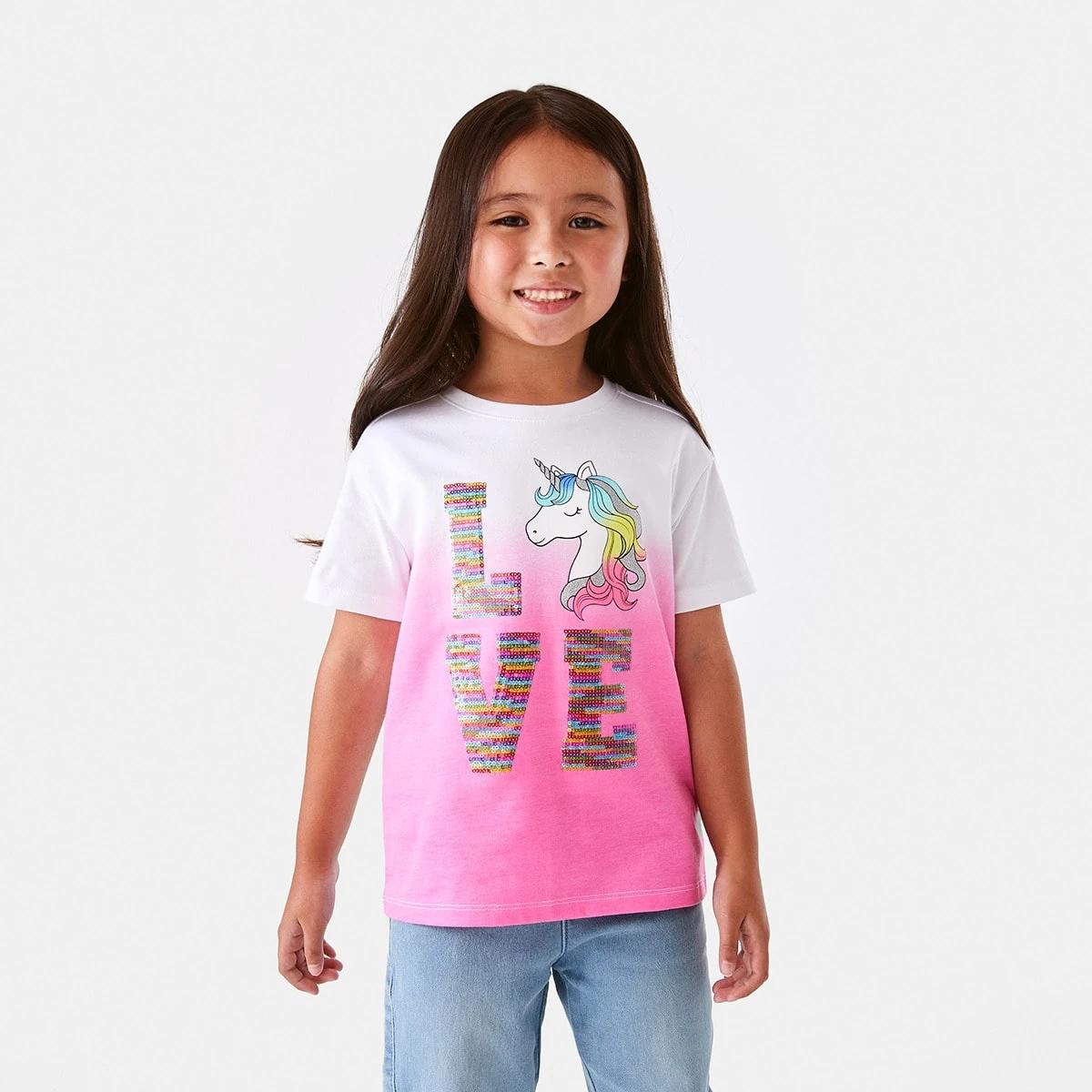 1 Short Sleeve Sequin T-shirt Multi Ucrn, 1 of 8
