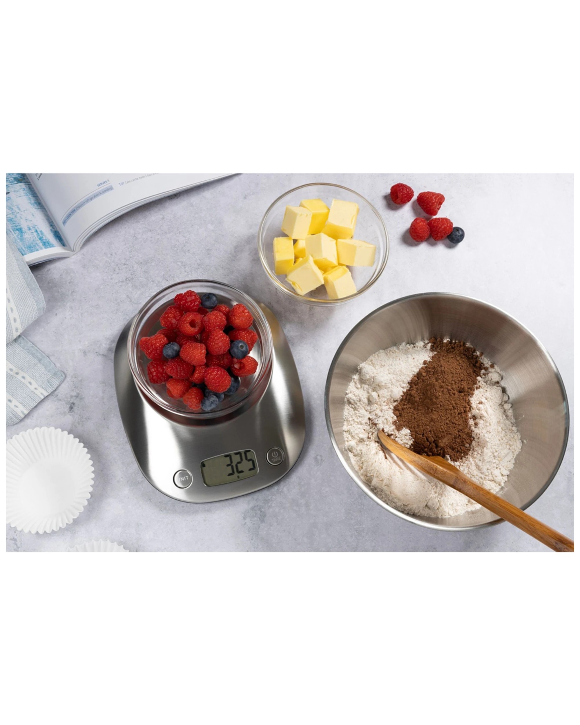 3 Cuisena Digital Kitchen Scale Stainless Steel Bowl 5kg Capacity Tare Function, 3 of 6