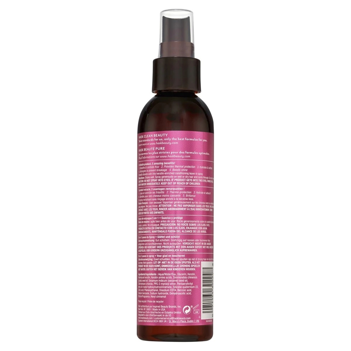 2 HASK Keratin Smooth 5-in-1 Leave-in Spray 175ml - Keratin and Jojoba Seed Oil, 2 of 5