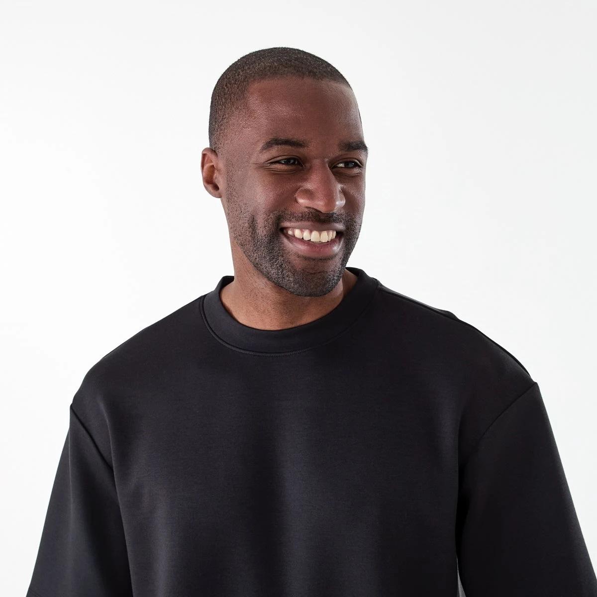 4 Active Mens Oversized Scuba T-shirt BLACK, 4 of 6