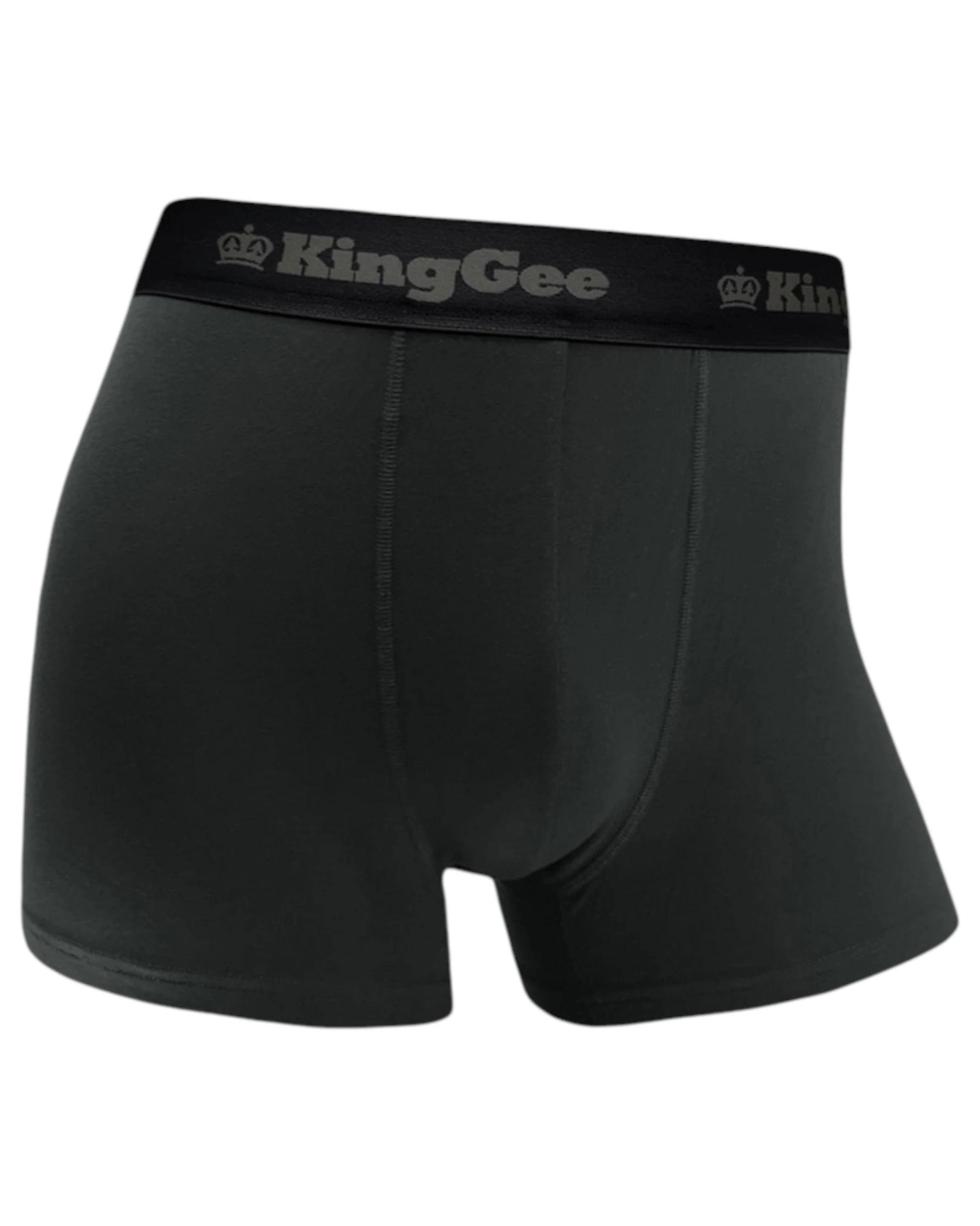 3 KingGee 12 Pack Mens Bamboo Trunks Underwear Charcoal, 3 of 3