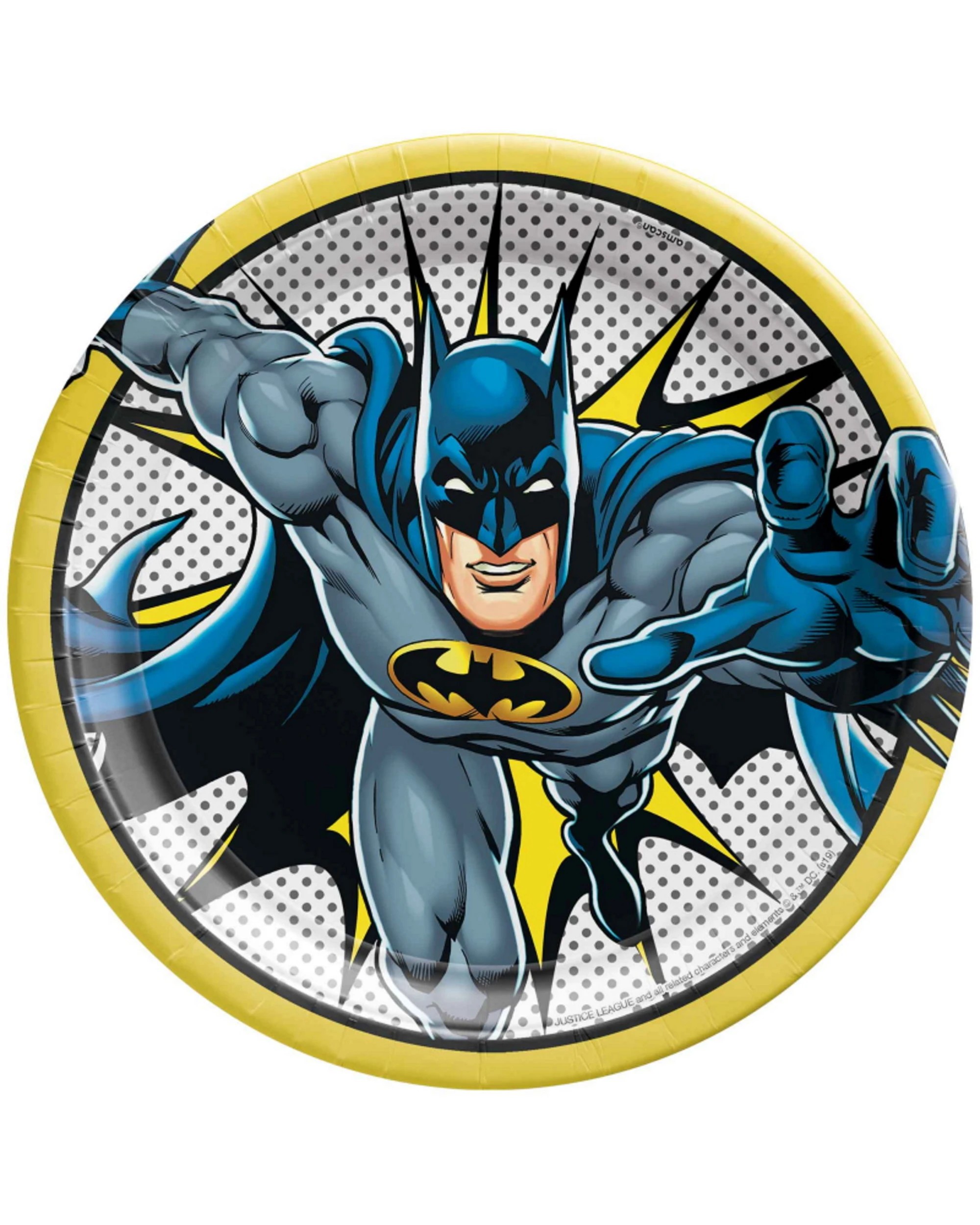1 Batman Batman Heroes Unite Large Paper Plates Pack of 8, 1 of 2