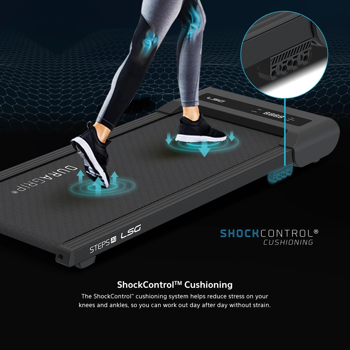 5 LSG Steps A1 Walking Pad Under Desk Treadmill - Black, 5 of 9