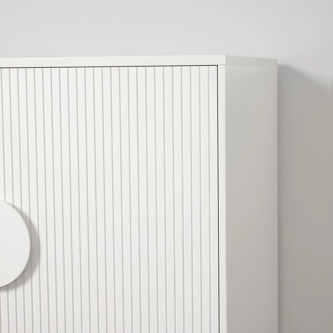 6 Stevie Ribbed Cabinet - White, 6 of 9